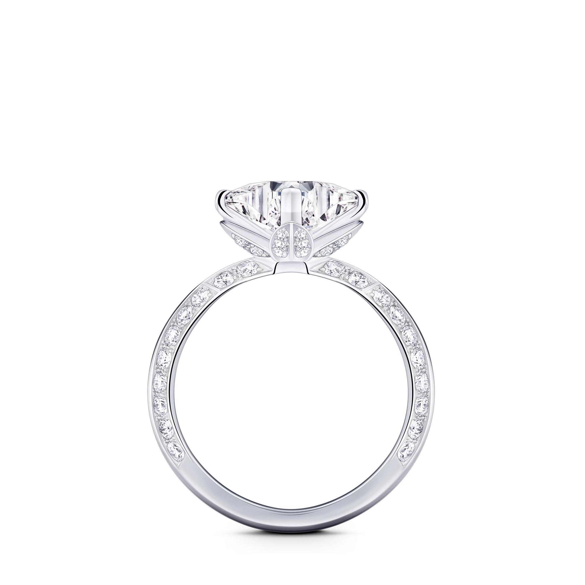 LV Diamonds Solitär-Ring mit Diamanten-Pavé, LV Monogram Sternschliff  Schmuck Kollektionen LV Diamonds | LOUIS VUITTON (Zoom)