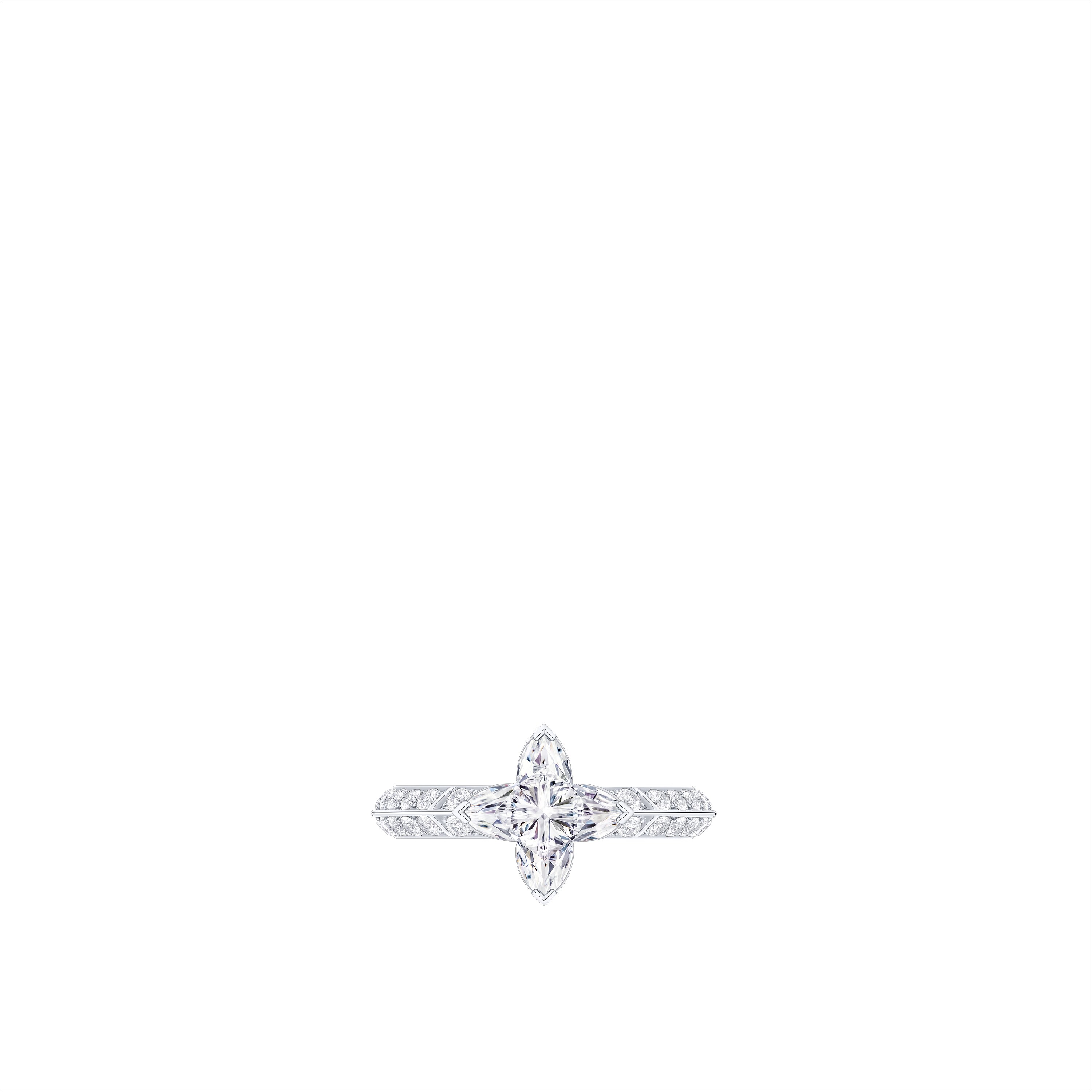 LV Diamonds Solitär-Ring mit Diamanten-Pavé, LV Monogram Sternschliff  Schmuck Kollektionen LV Diamonds | LOUIS VUITTON (Zoom)