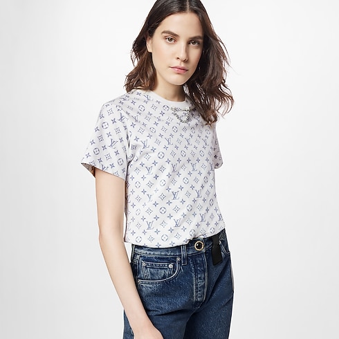 LV Escale Bedrucktes T-Shirt Damen Ready to Wear Tops | LOUIS VUITTON (Zoom)