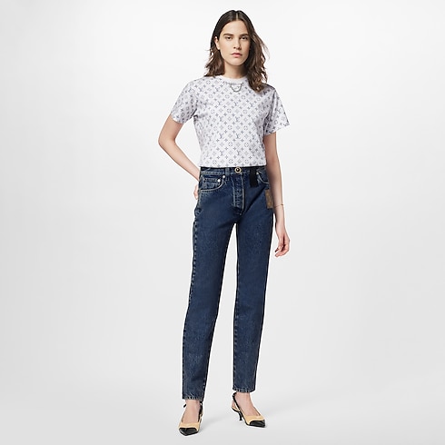 LV Escale Bedrucktes T-Shirt Damen Ready to Wear Tops | LOUIS VUITTON (Zoom)