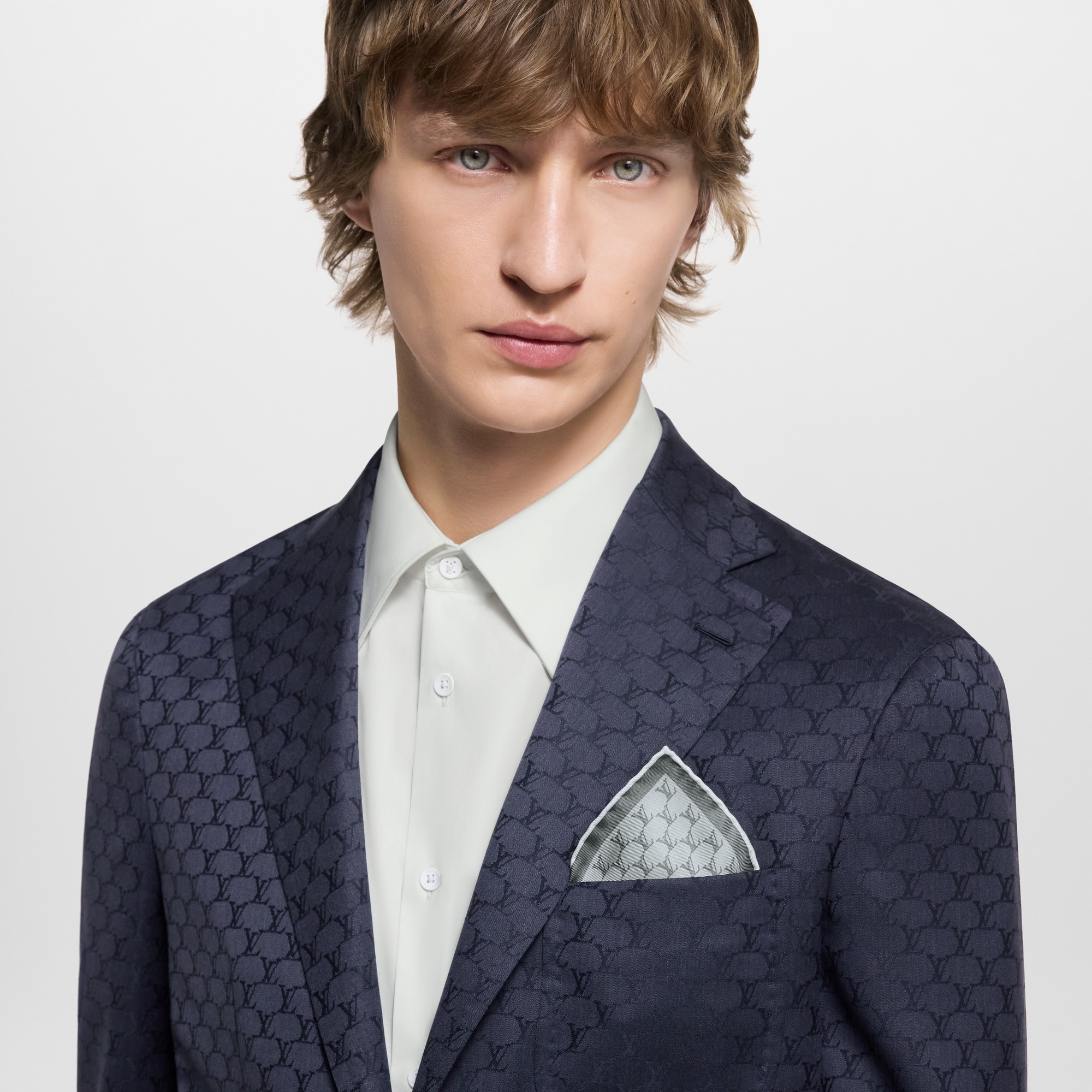 LV Fishnet Einstecktuch S00 Herren Accessoires Krawatten und Einstecktücher  | LOUIS VUITTON (Zoom)