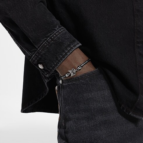 LV Flower Armband Monogram Eclipse Canvas Herren Modeschmuck Armbänder | LOUIS VUITTON (Zoom)
