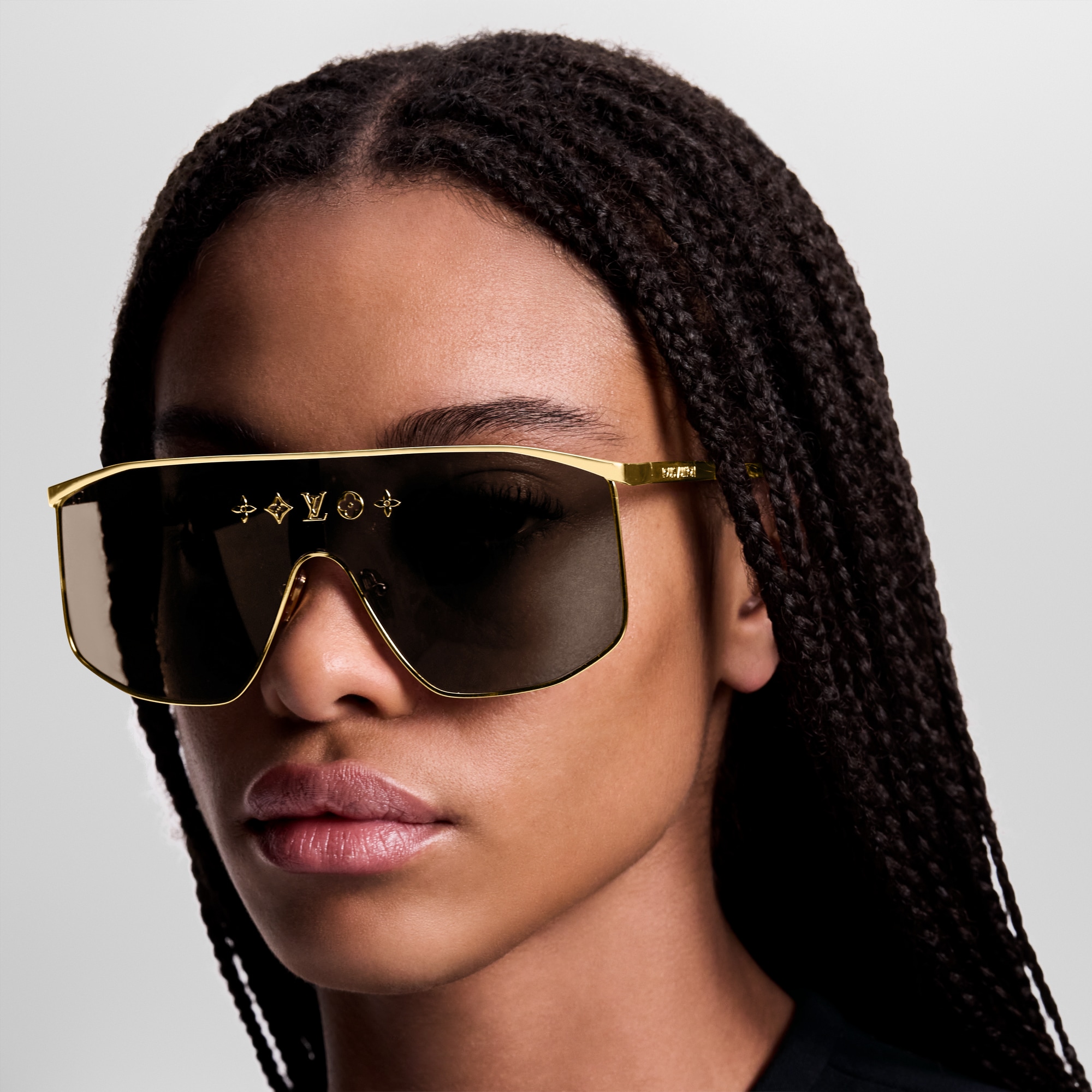 LV Golden Sonnenbrille mit Masken-Design S00 Damen Accessoires Sonnenbrillen | LOUIS VUITTON (Zoom)