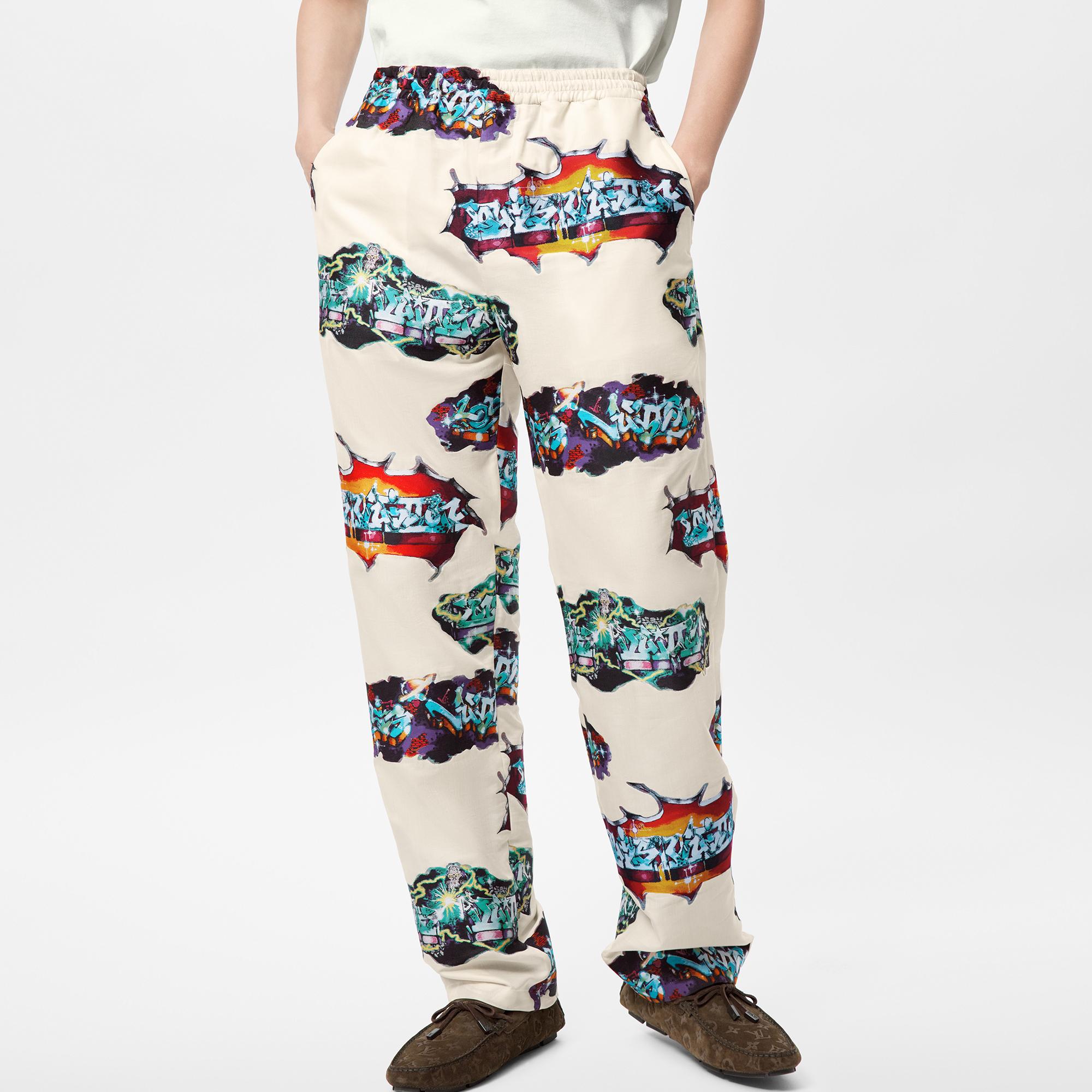 lv print pants