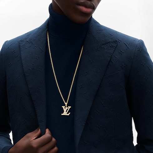 LV großer Anhänger mit Halskette, Gelbgold und Diamanten Schmuck Kategorien Halsketten und Anhänger | LOUIS VUITTON (Zoom)