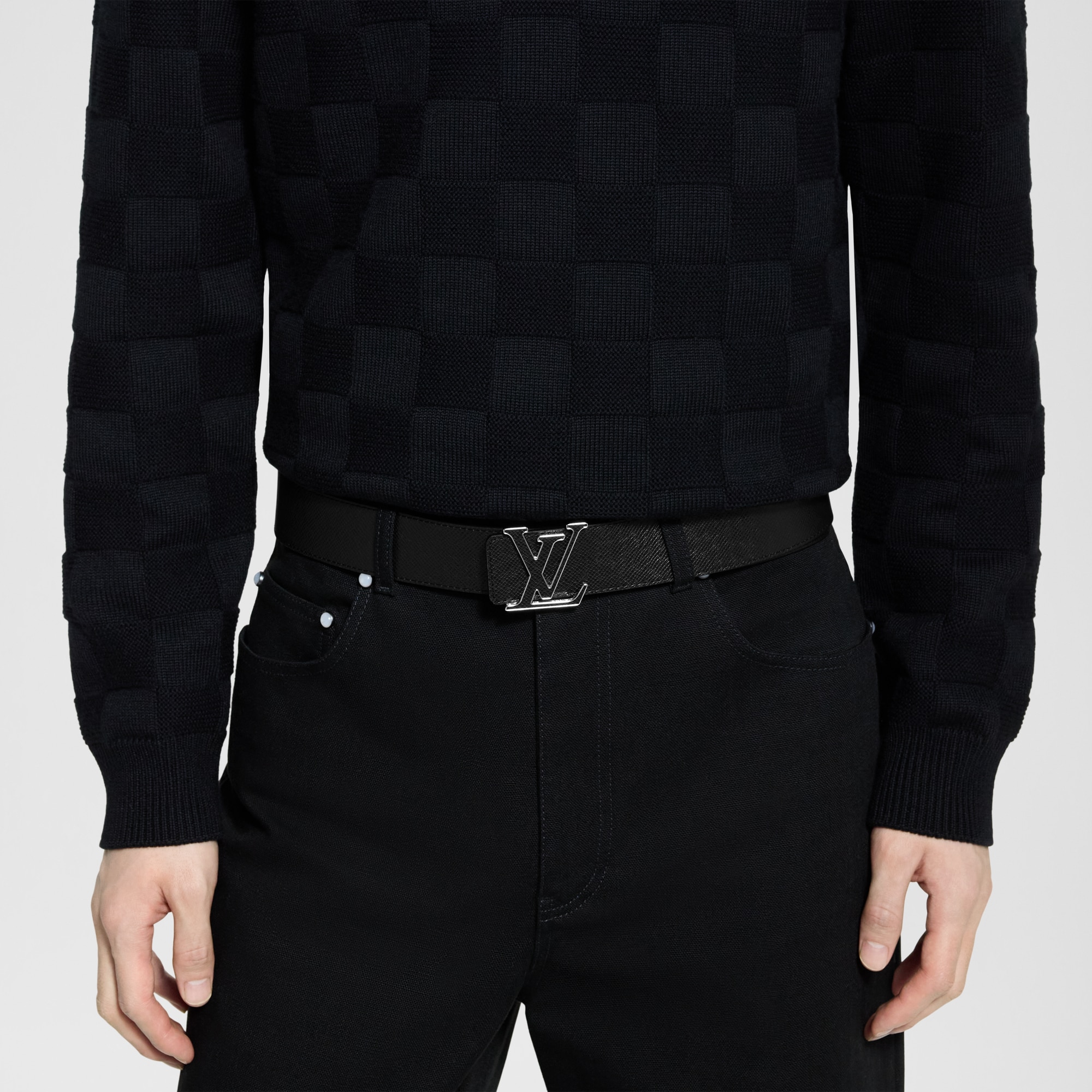 LV Initiales 40 mm Wendegürtel Taigarama Herren Accessoires Gürtel | LOUIS VUITTON (Zoom)