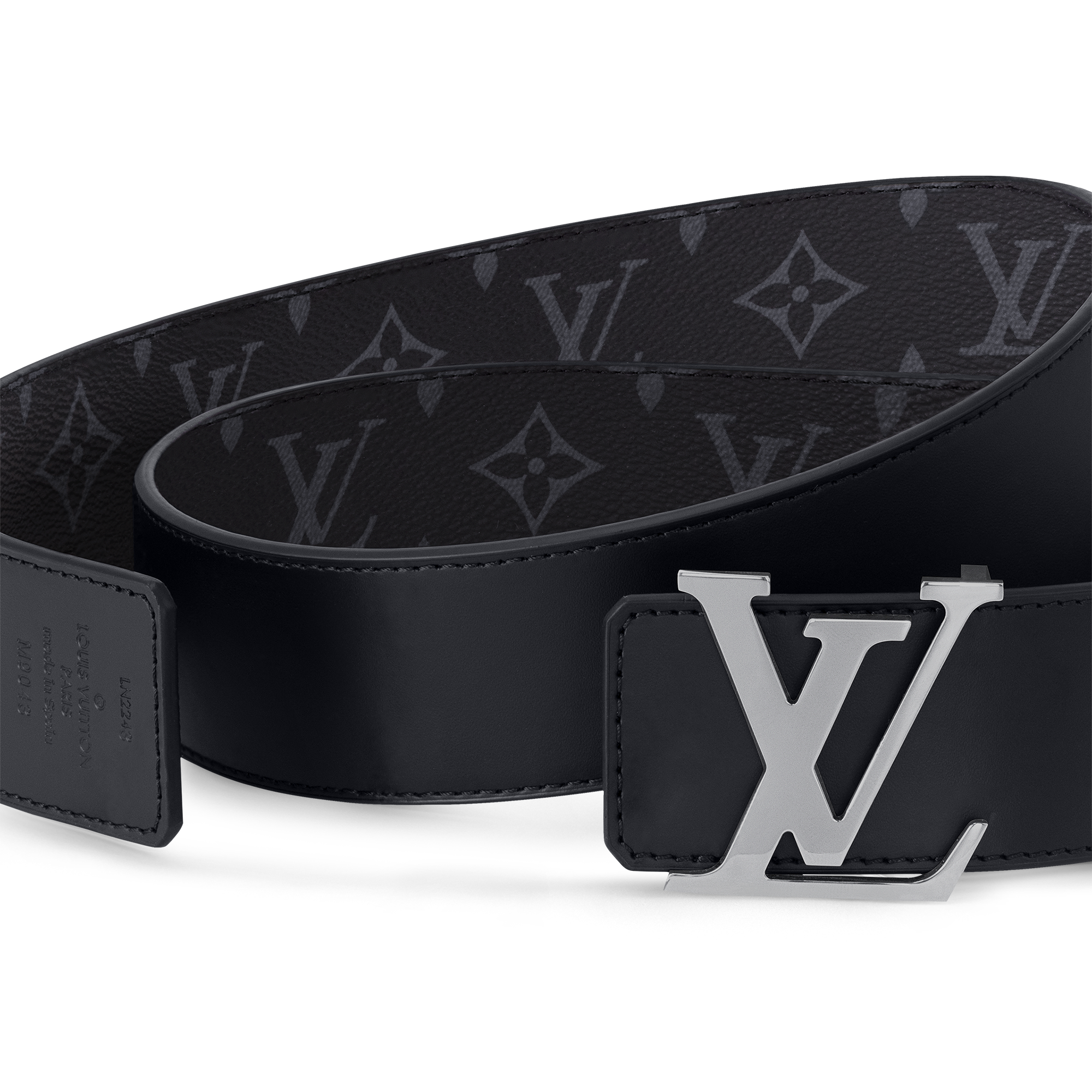 LV Initiales 40 mm Wendegürtel Monogram Eclipse Canvas Herren Accessoires Gürtel | LOUIS VUITTON (Zoom)