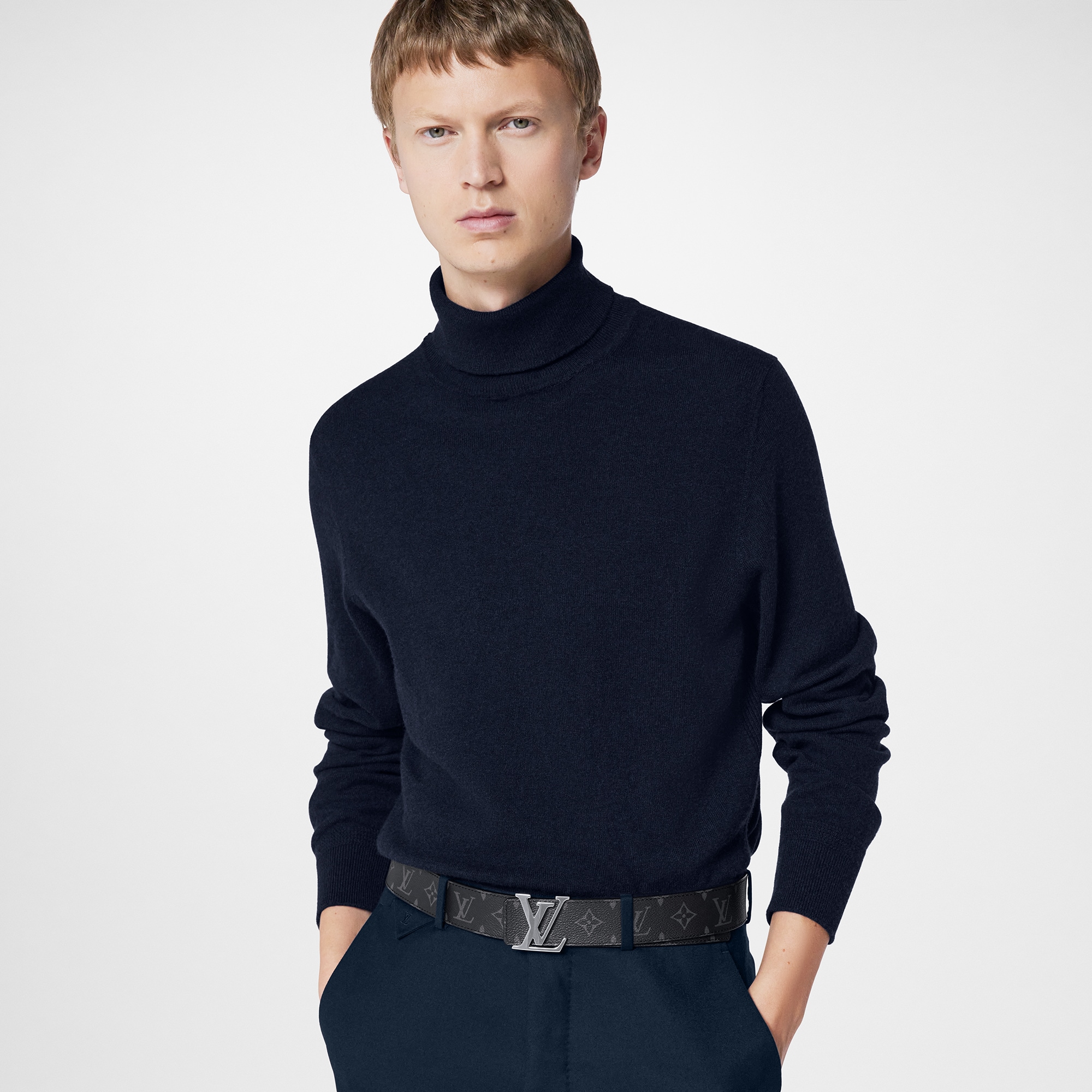 LV Initiales 40 mm Wendegürtel Monogram Eclipse Canvas Herren Accessoires Gürtel | LOUIS VUITTON (Zoom)