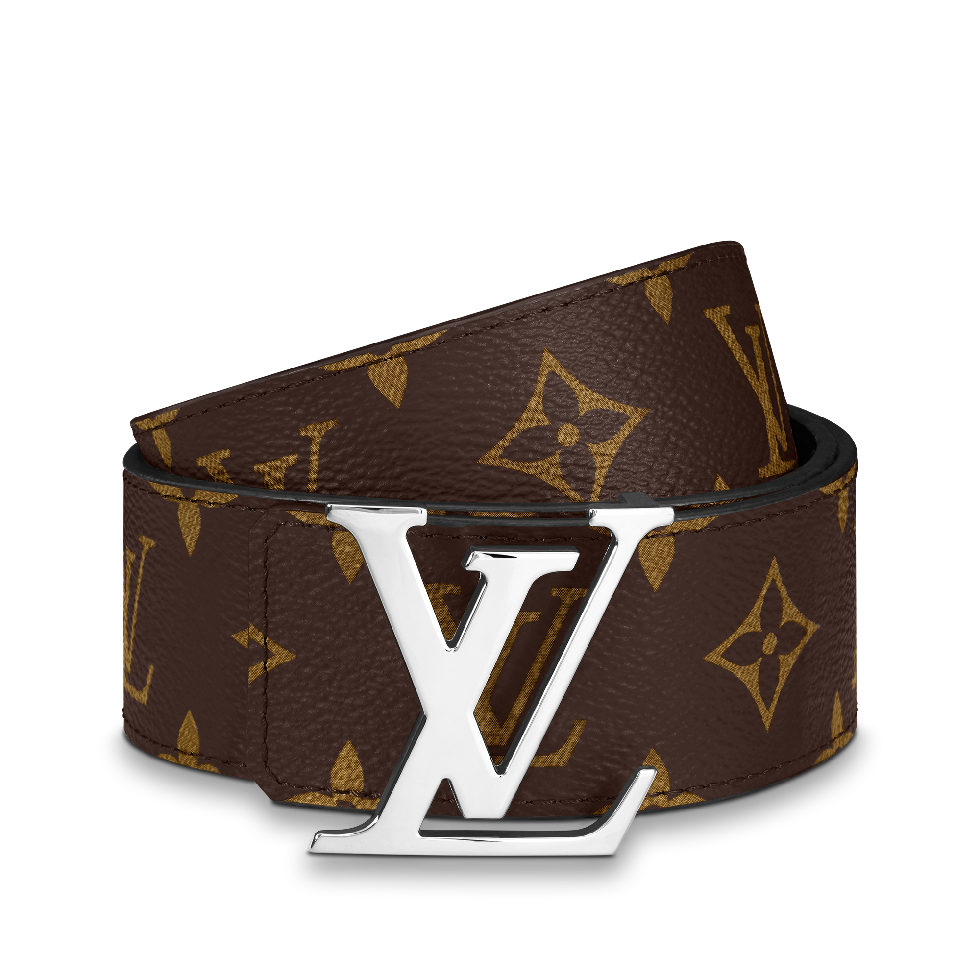 LV Initiales Monogram Wendegürtel Monogram Macassar Canvas Herren Accessoires Gürtel | LOUIS VUITTON (Zoom)