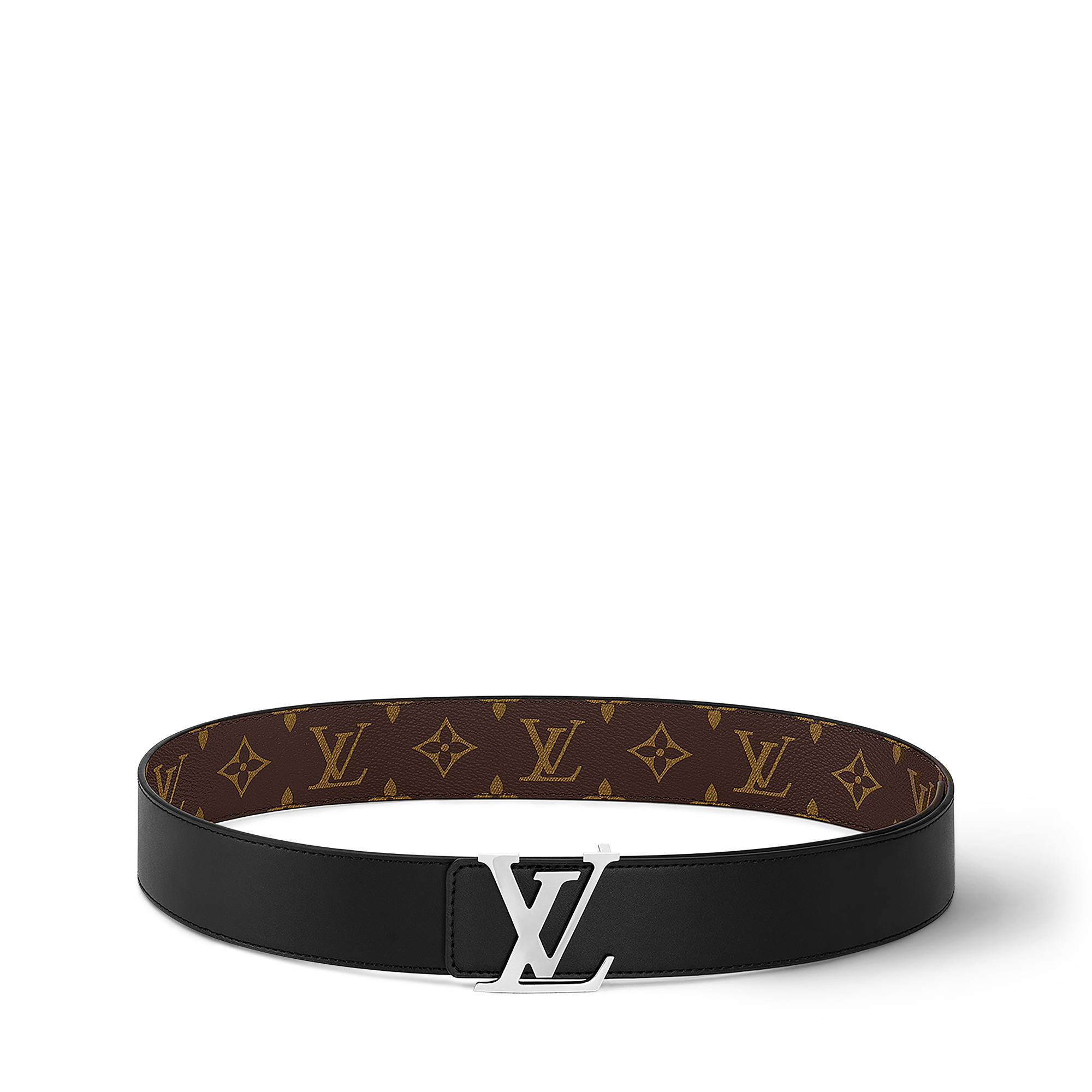 LV Initiales Monogram Wendegürtel Monogram Macassar Canvas Herren Accessoires Gürtel | LOUIS VUITTON (Zoom)