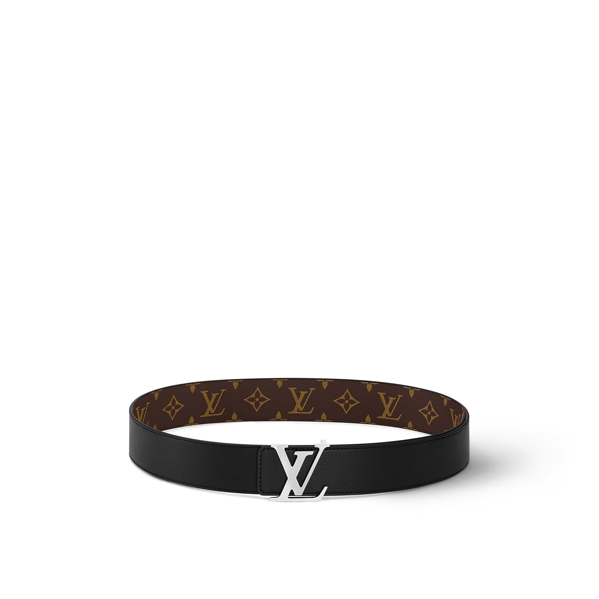 LV Initiales Monogram Wendegürtel Monogram Macassar Canvas Herren Accessoires Gürtel | LOUIS VUITTON (Zoom)