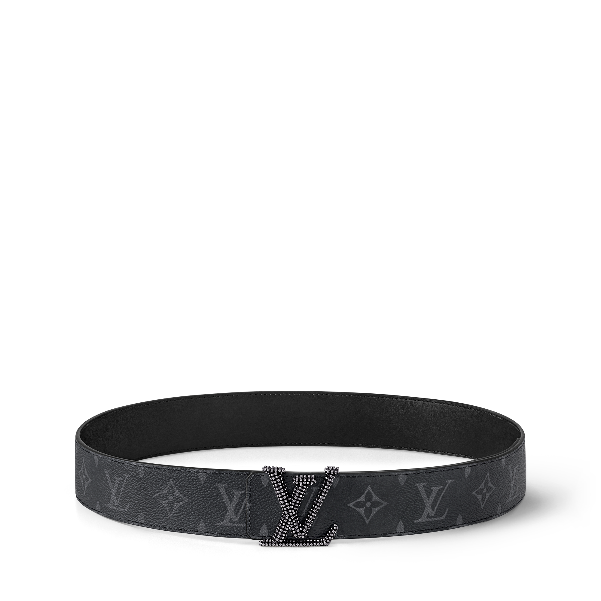 LV Initiales Studs Wendegürtel 40 mm Monogram Eclipse Canvas Herren Accessoires Gürtel | LOUIS VUITTON (Zoom)