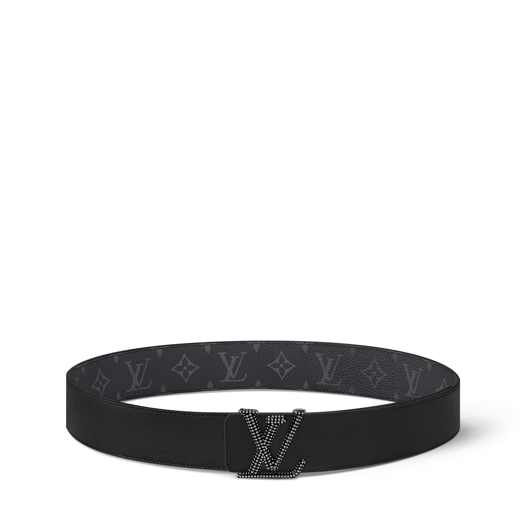 LV Initiales Studs Wendegürtel 40 mm Monogram Eclipse Canvas Herren Accessoires Gürtel | LOUIS VUITTON (Zoom)