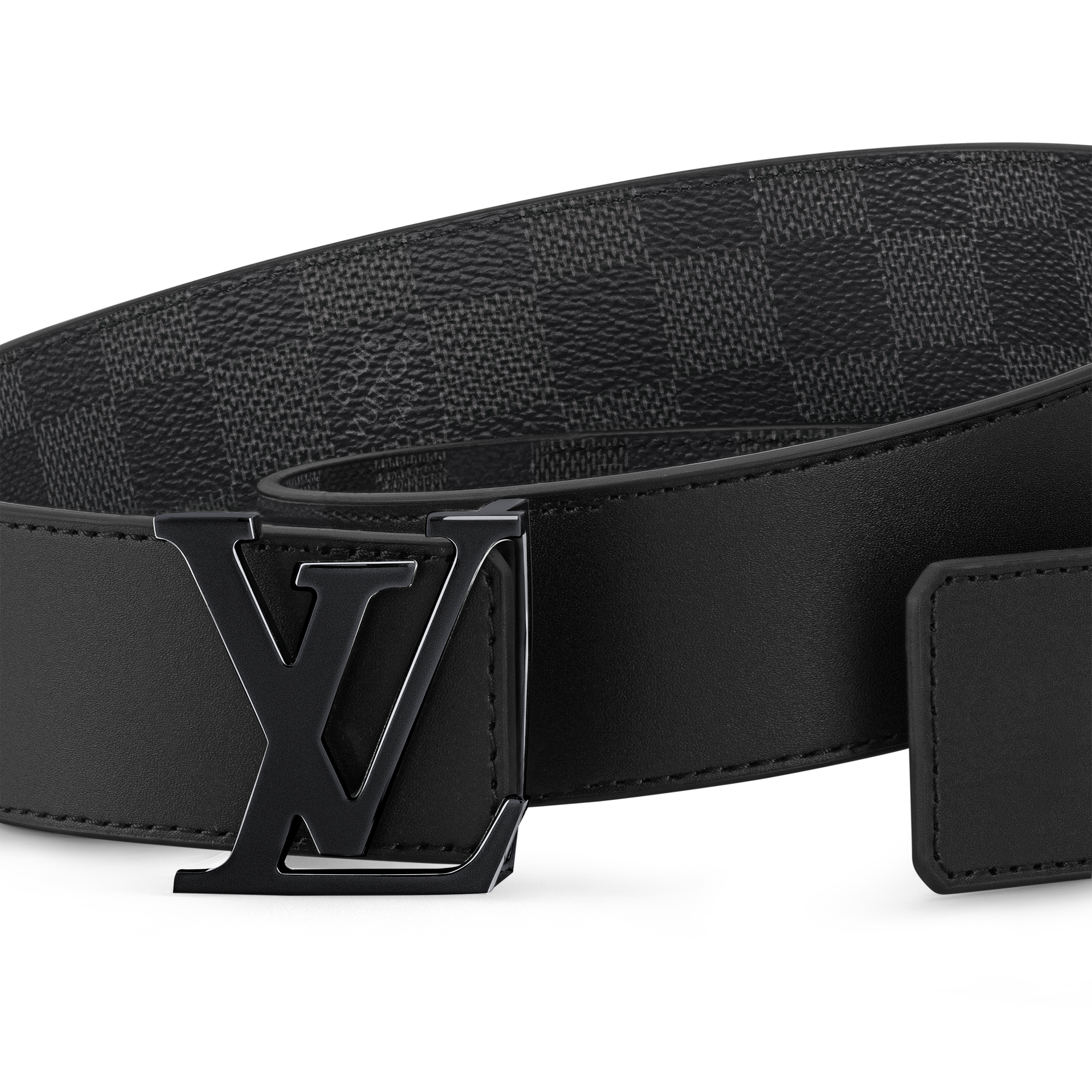 LV Initiales Wendegürtel 40 mm Damier Graphite Canvas Herren Accessoires Gürtel | LOUIS VUITTON (Zoom)