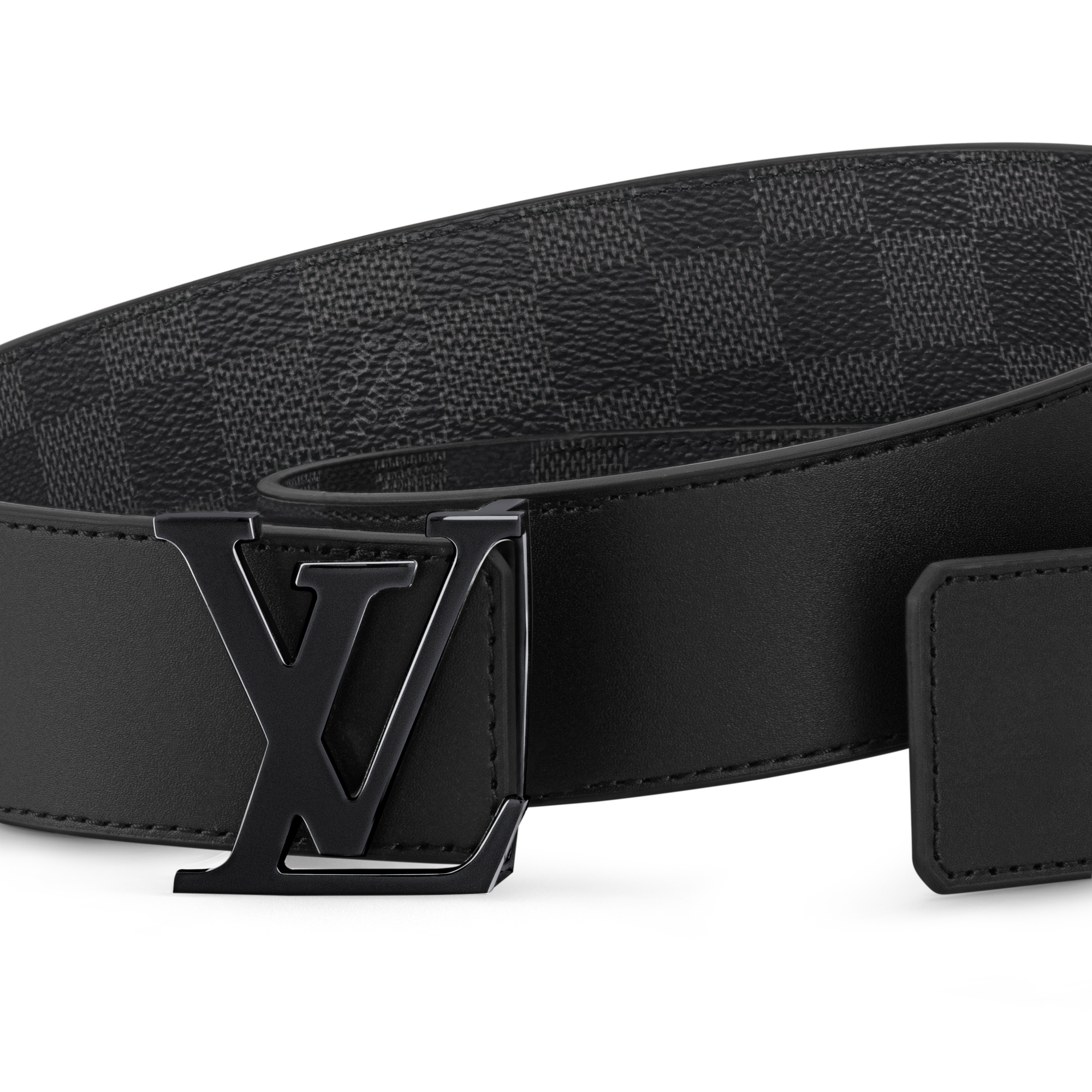 LV Initiales Wendegürtel 40 mm Damier Graphite Canvas Herren Accessoires Gürtel | LOUIS VUITTON (Zoom)