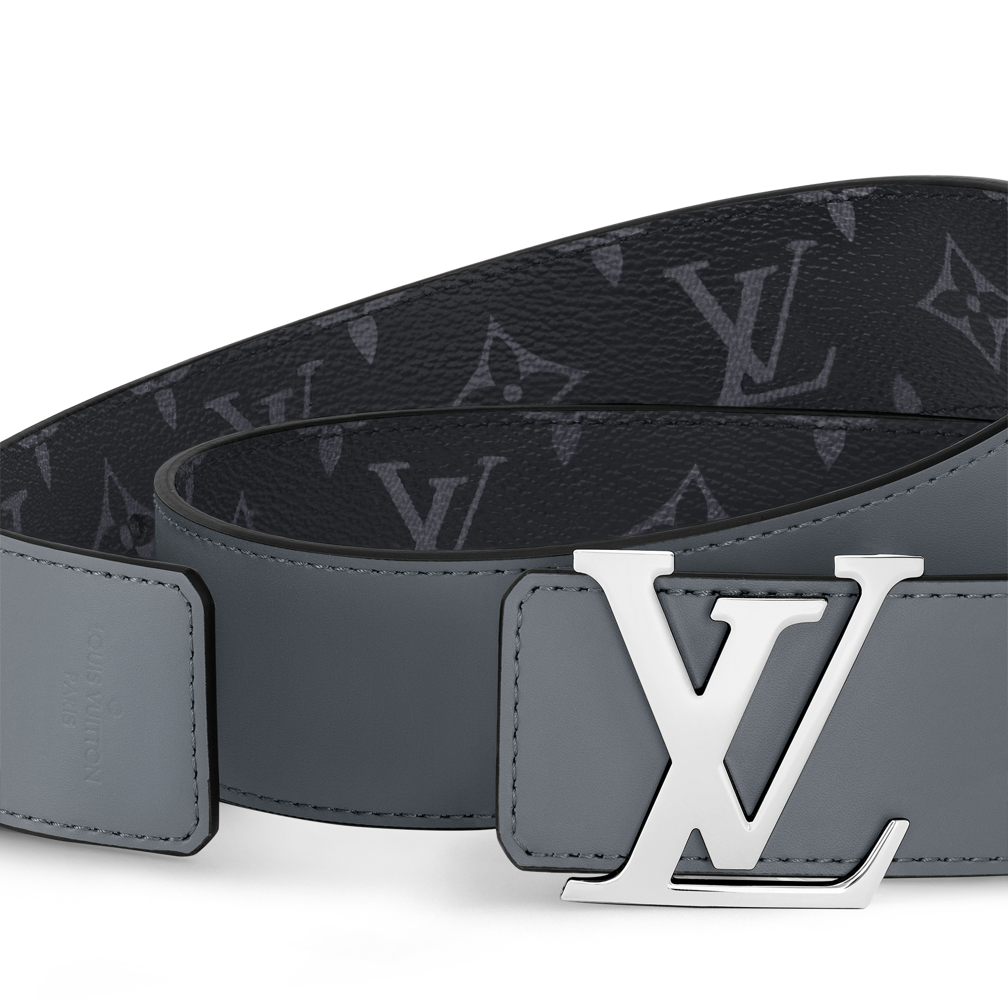 LV Initiales Wendegürtel 40 mm Monogram Eclipse Canvas Herren Accessoires Gürtel | LOUIS VUITTON (Zoom)