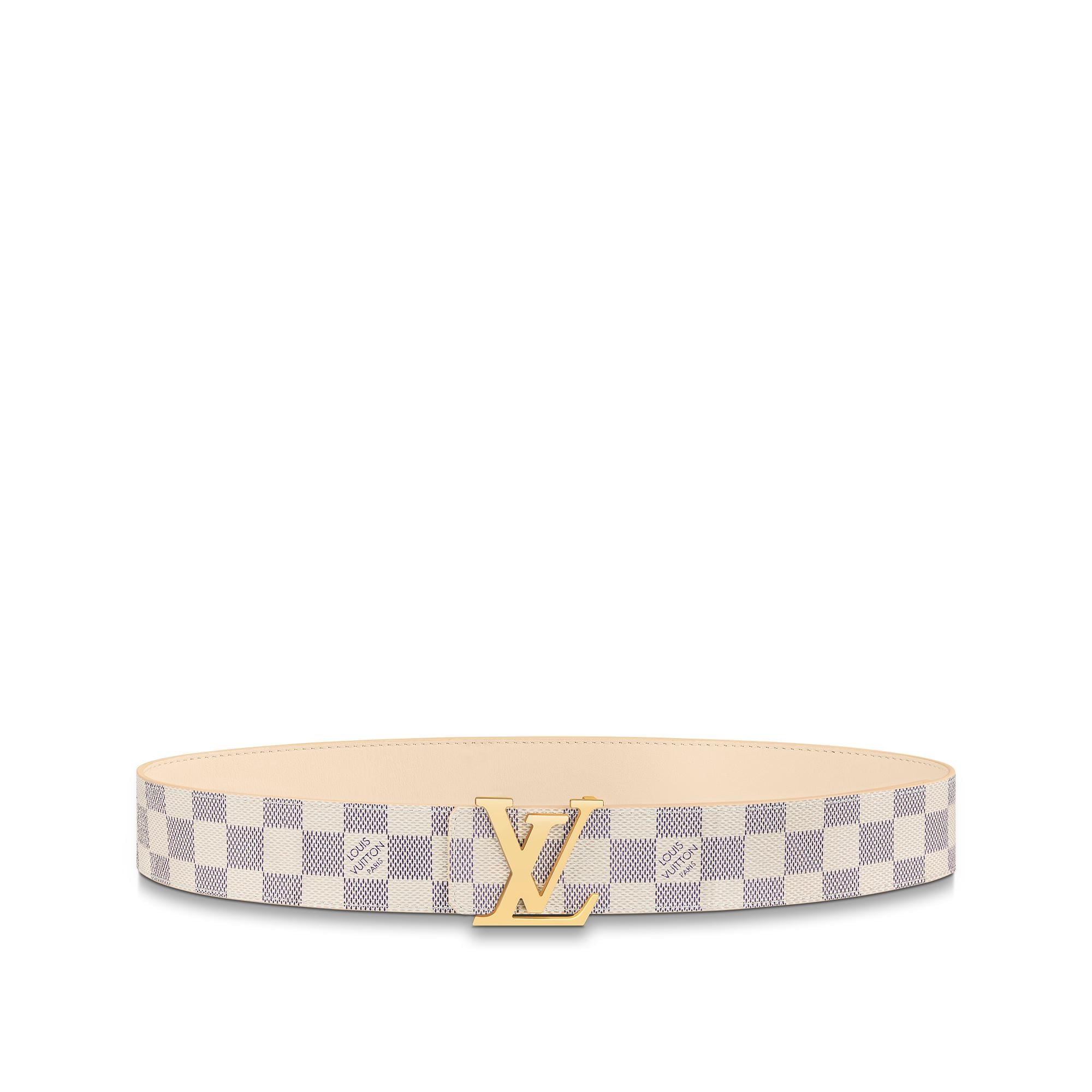 LV Initiales Wendegürtel 40 mm Damier Azur Canvas Damen Accessoires Neuheiten | LOUIS VUITTON (Zoom)