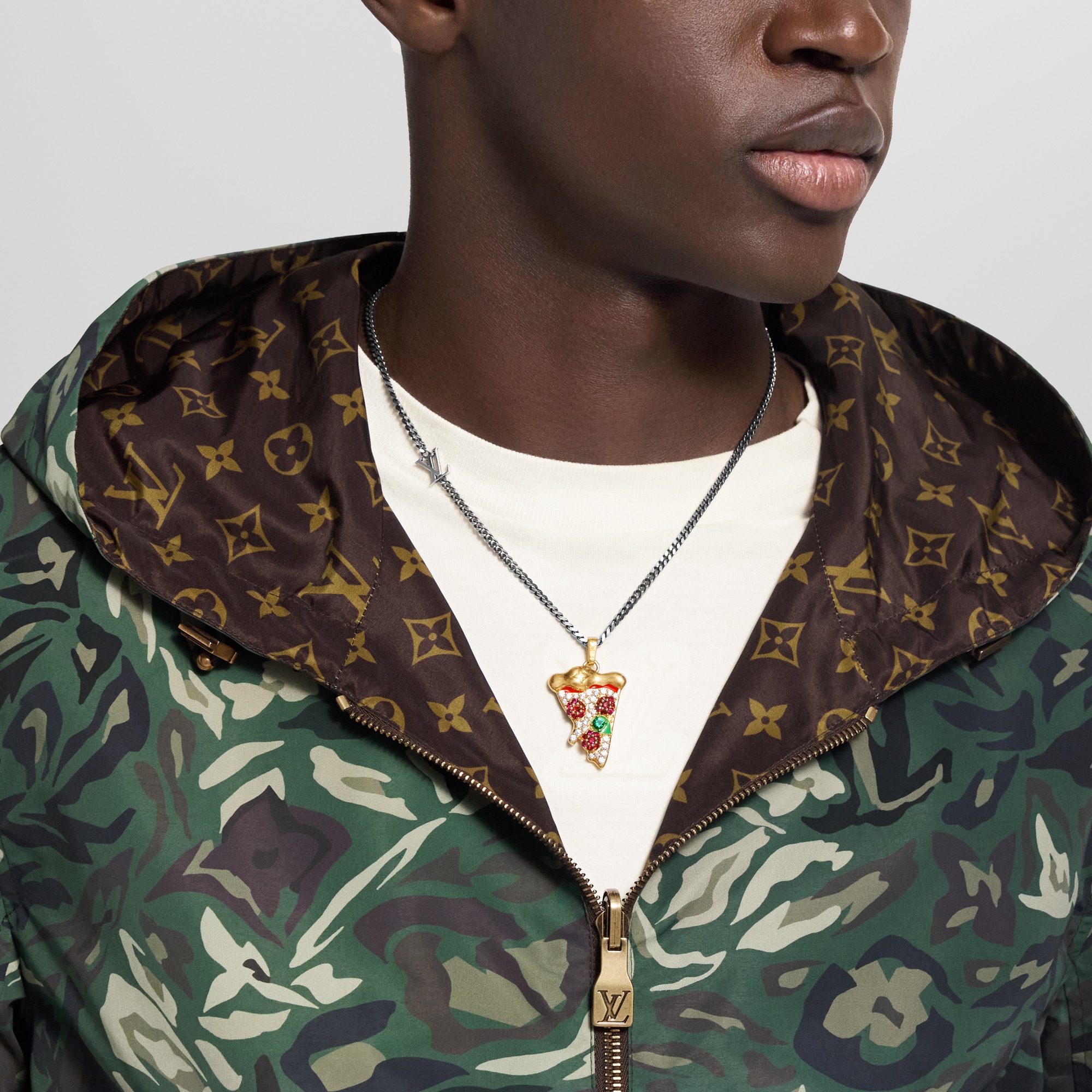 LV Pizza mittelgroßer Anhänger S00 Herren Modeschmuck Halsketten und Anhänger | LOUIS VUITTON (Zoom)