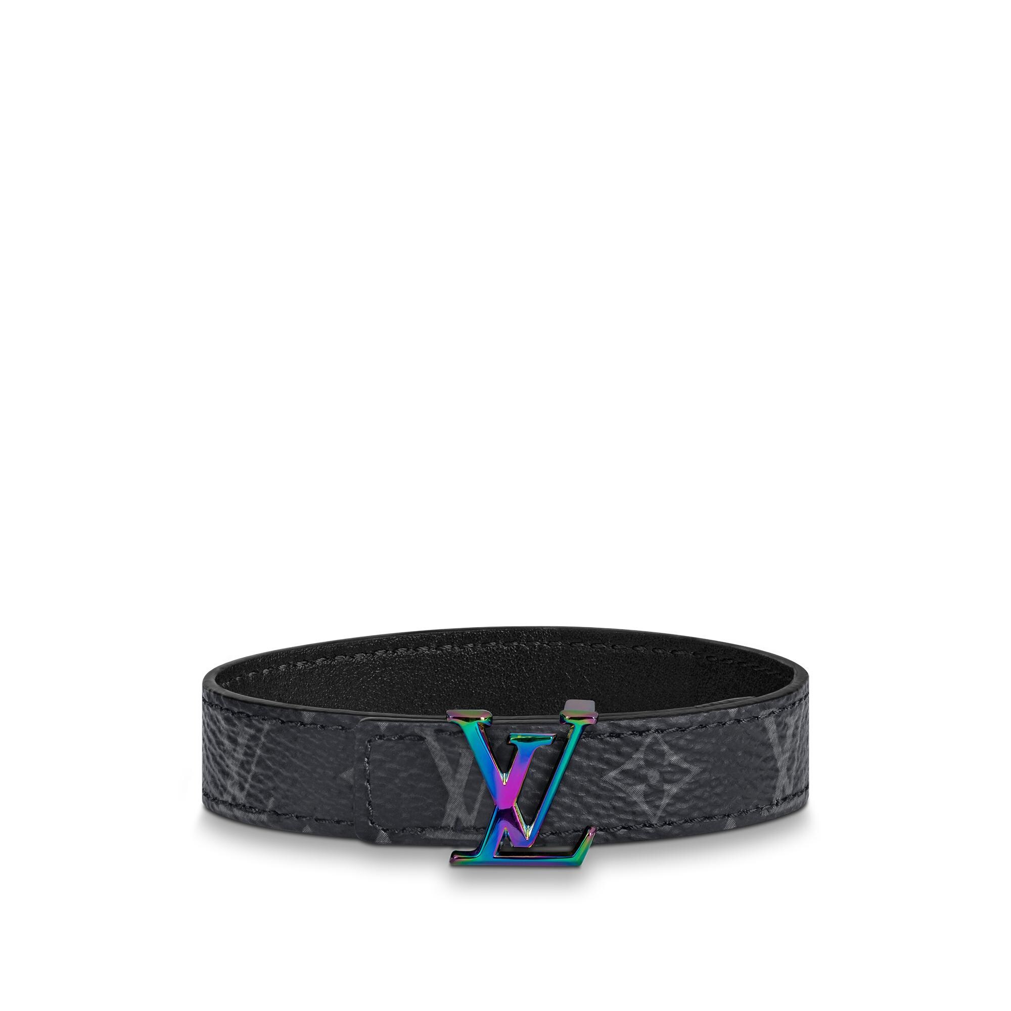 Lv Prism Mini Reversible Armband Zum Wenden 14 Mm Monogram Eclipse Canvas Accessoires Louis Vuitton