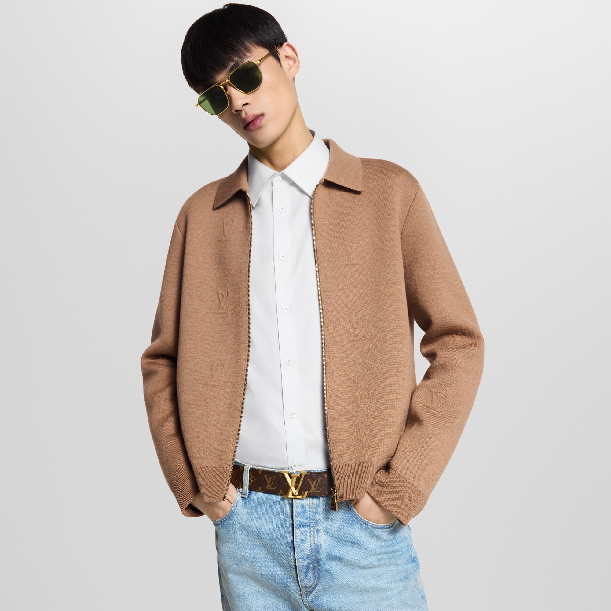 LV Pyramide Gürtel 40 mm Monogram Canvas Herren Accessoires Gürtel | LOUIS VUITTON (Zoom)