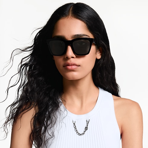 LV Script Square Sonnenbrille S00 Damen Accessoires Sonnenbrillen | LOUIS VUITTON (Zoom)