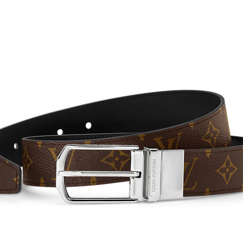 LV Slender Wendegürtel 35 mm Monogram Canvas Herren Accessoires Gürtel | LOUIS VUITTON (Zoom)