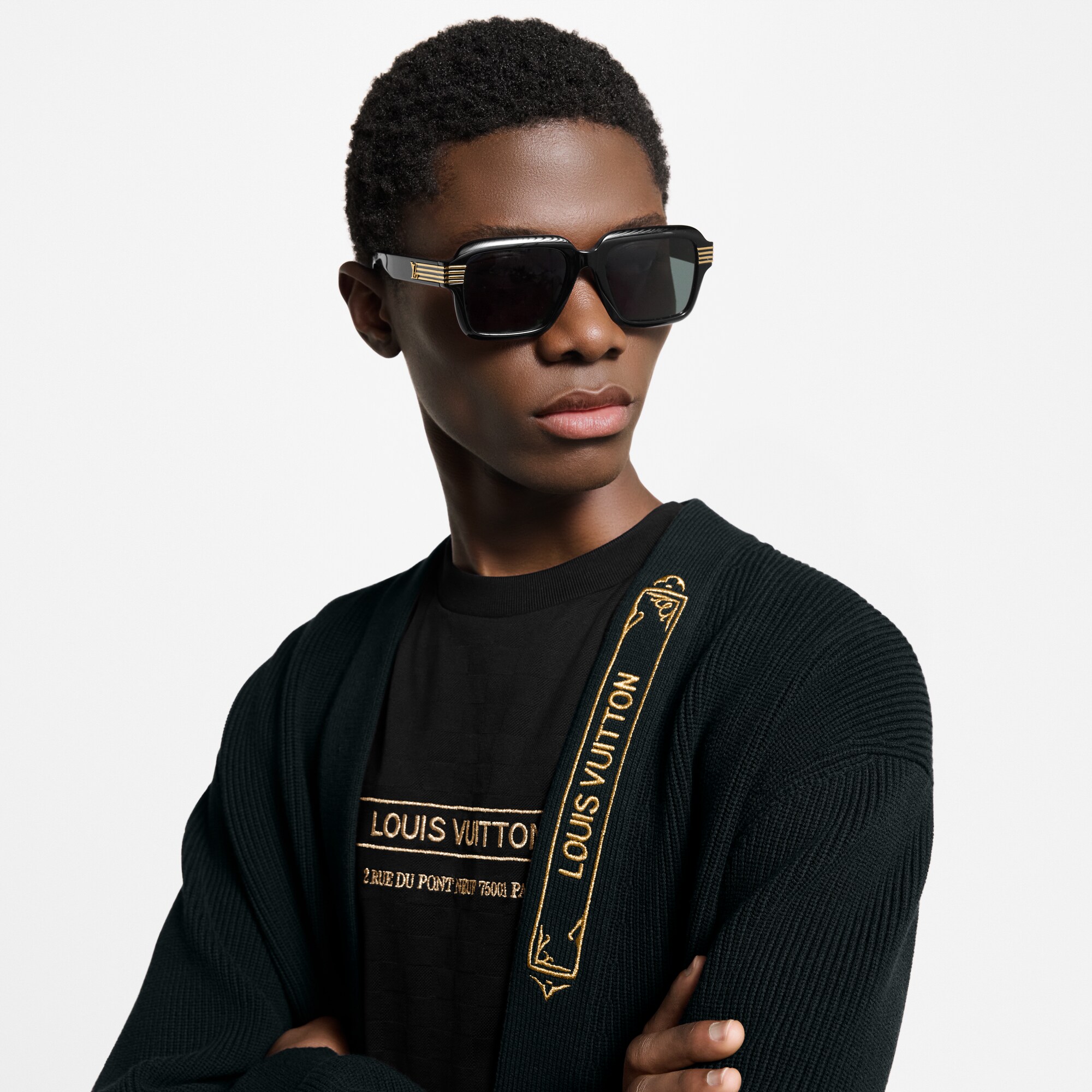 LV Slide Large Square Round Sonnenbrille S00 Herren Accessoires Sonnenbrillen | LOUIS VUITTON (Zoom)