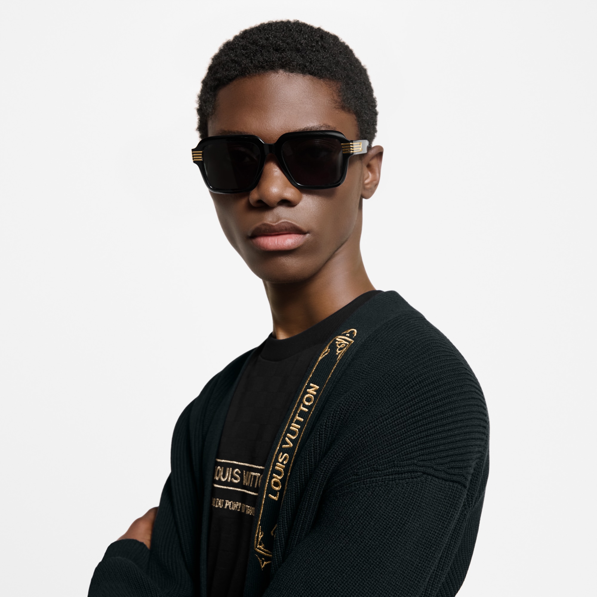 LV Slide Large Square Round Sonnenbrille S00 Herren Accessoires Sonnenbrillen | LOUIS VUITTON (Zoom)