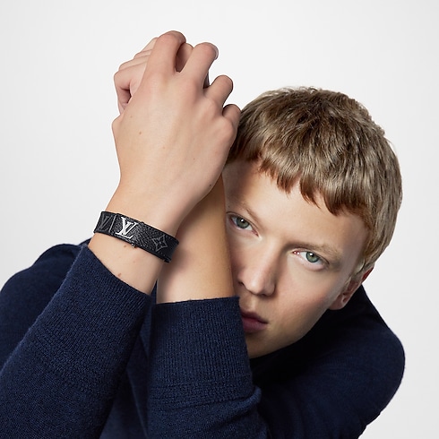 LV Slim Armband Monogram Eclipse Canvas Herren Modeschmuck Alle Modeschmuckstücke | LOUIS VUITTON (Zoom)