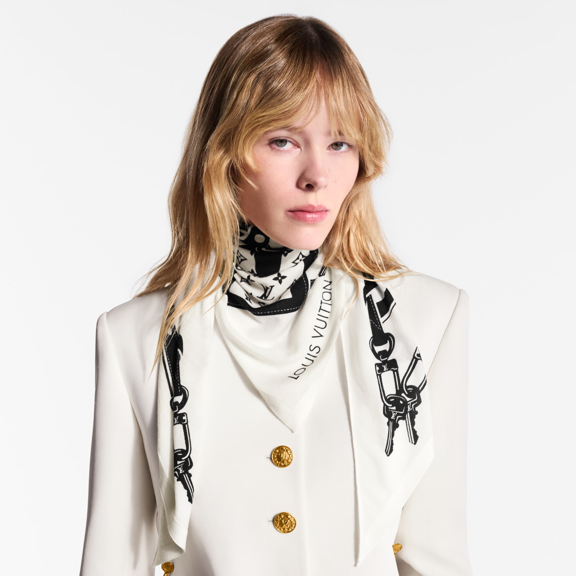LV Straps Halstuch S00 Damen Accessoires Seidentücher und Bandeaus | LOUIS VUITTON (Zoom)