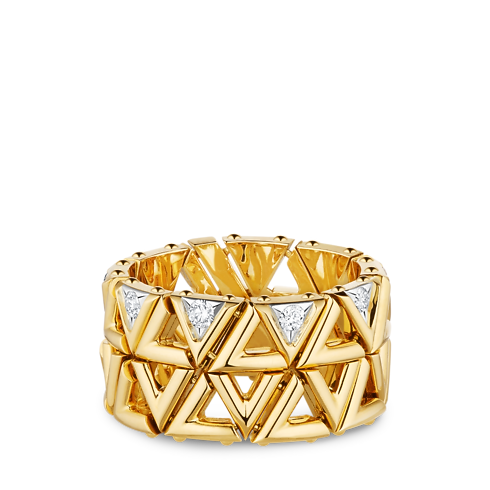 LV Volt Mesh Ring, Gelbgold und Diamanten Schmuck Kategorien Alle Schmuckstücke | LOUIS VUITTON (Zoom)