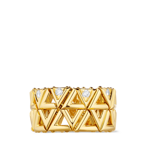 LV Volt Mesh Ring, Gelbgold und Diamanten Schmuck Kategorien Alle Schmuckstücke | LOUIS VUITTON (Zoom)