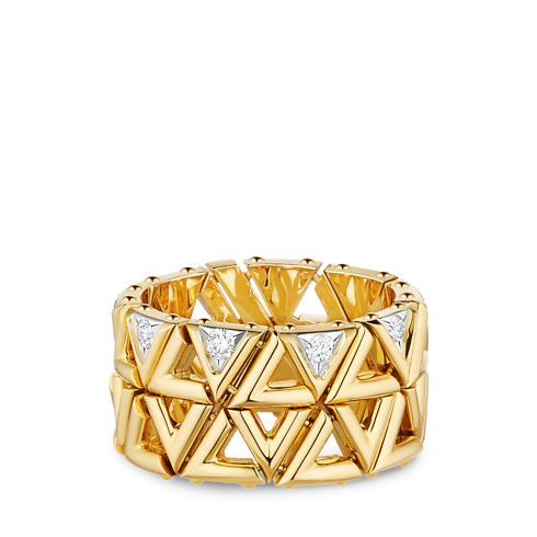 LV Volt Mesh Ring, Gelbgold und Diamanten Schmuck Kategorien Alle Schmuckstücke | LOUIS VUITTON (Zoom)