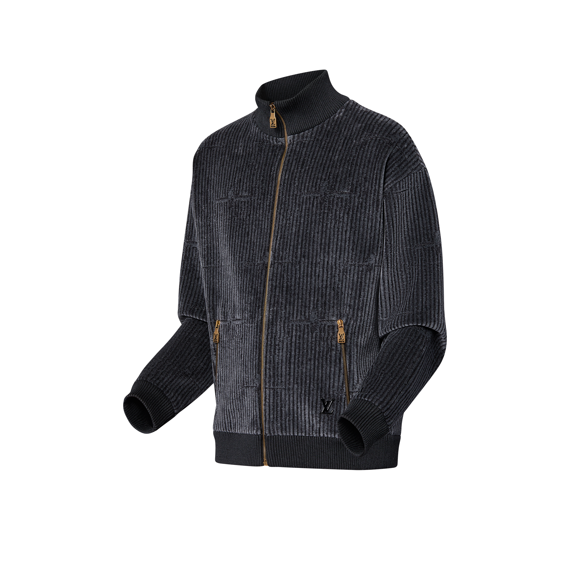 LV x Park Seo-Bo Trainingsjacke aus Baumwolle mit Samt-Finish  Herren Ready to Wear Strick und Sweatshirts | LOUIS VUITTON (Zoom)