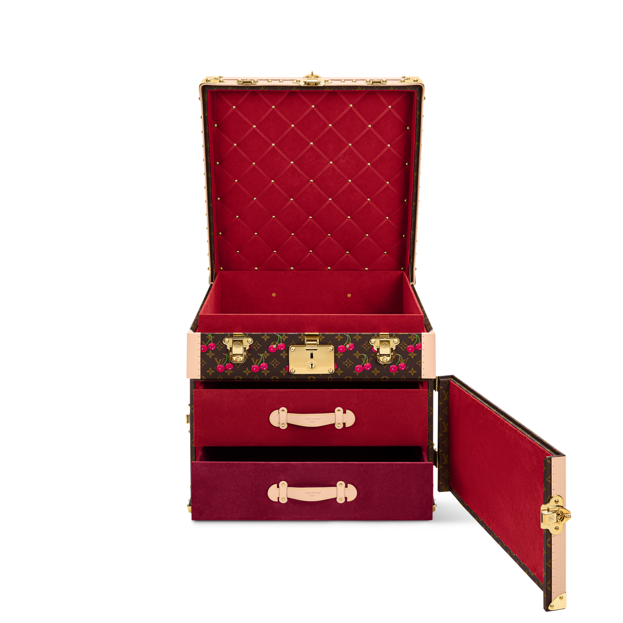 LV x TM Courrier Lozine Carré Cherry Autres Toiles Monogram Trunks, Reisen und Wohnen Trunks und Koffer Trunks und Reisegepäck | LOUIS VUITTON (Zoom)