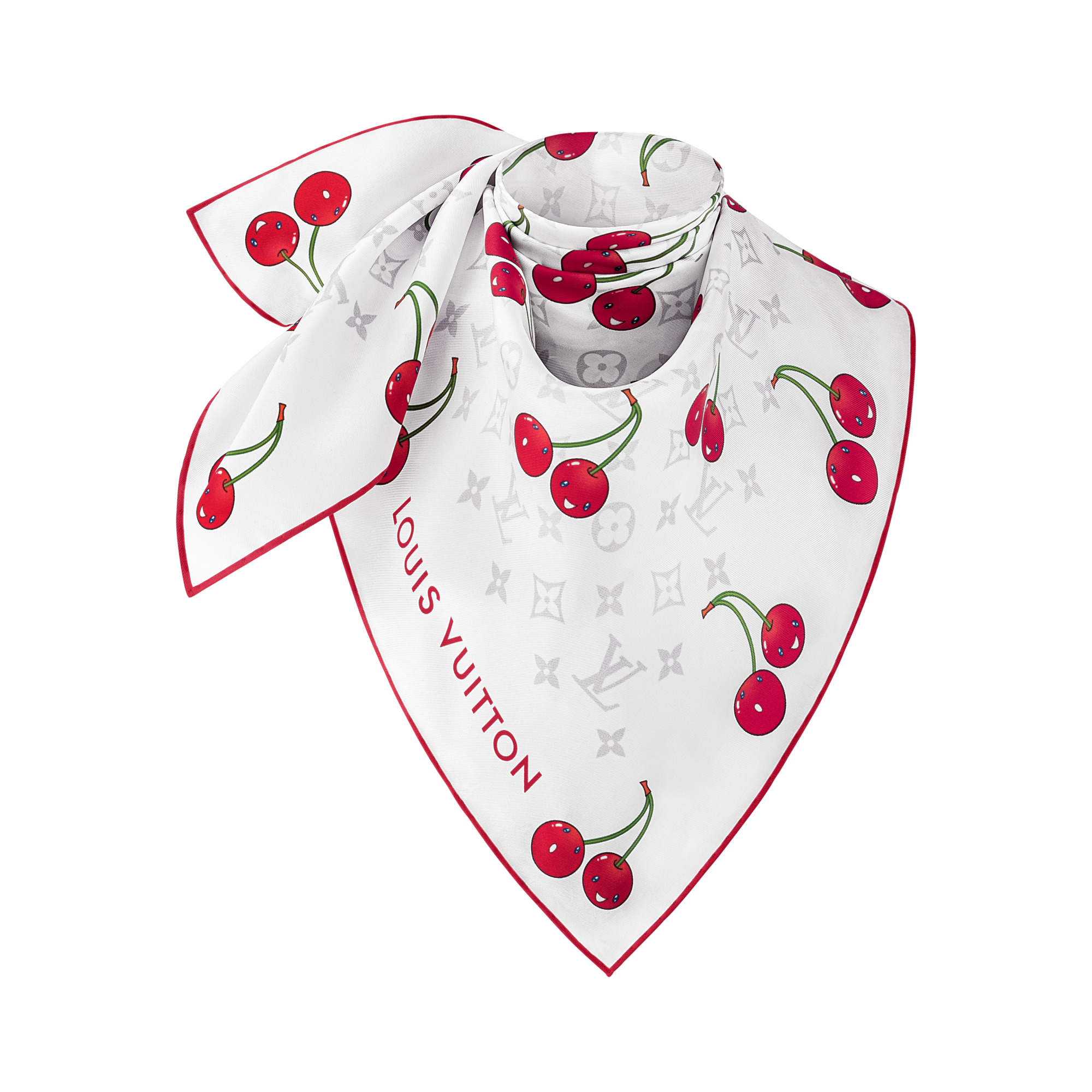 LV x TM Monogram Cerise Carré 90 S00 Damen Accessoires Seidentücher und Bandeaus | LOUIS VUITTON (Zoom)