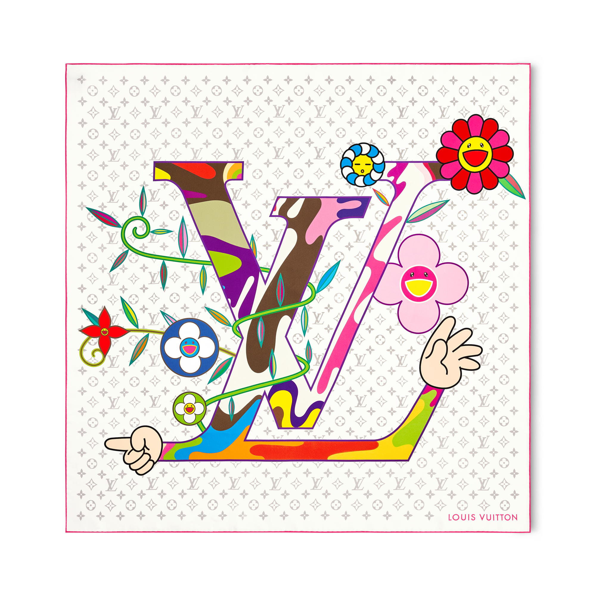 LV x TM Monogram Superflat Carré 90 S00 Damen Accessoires Seidentücher und Bandeaus | LOUIS VUITTON (Zoom)