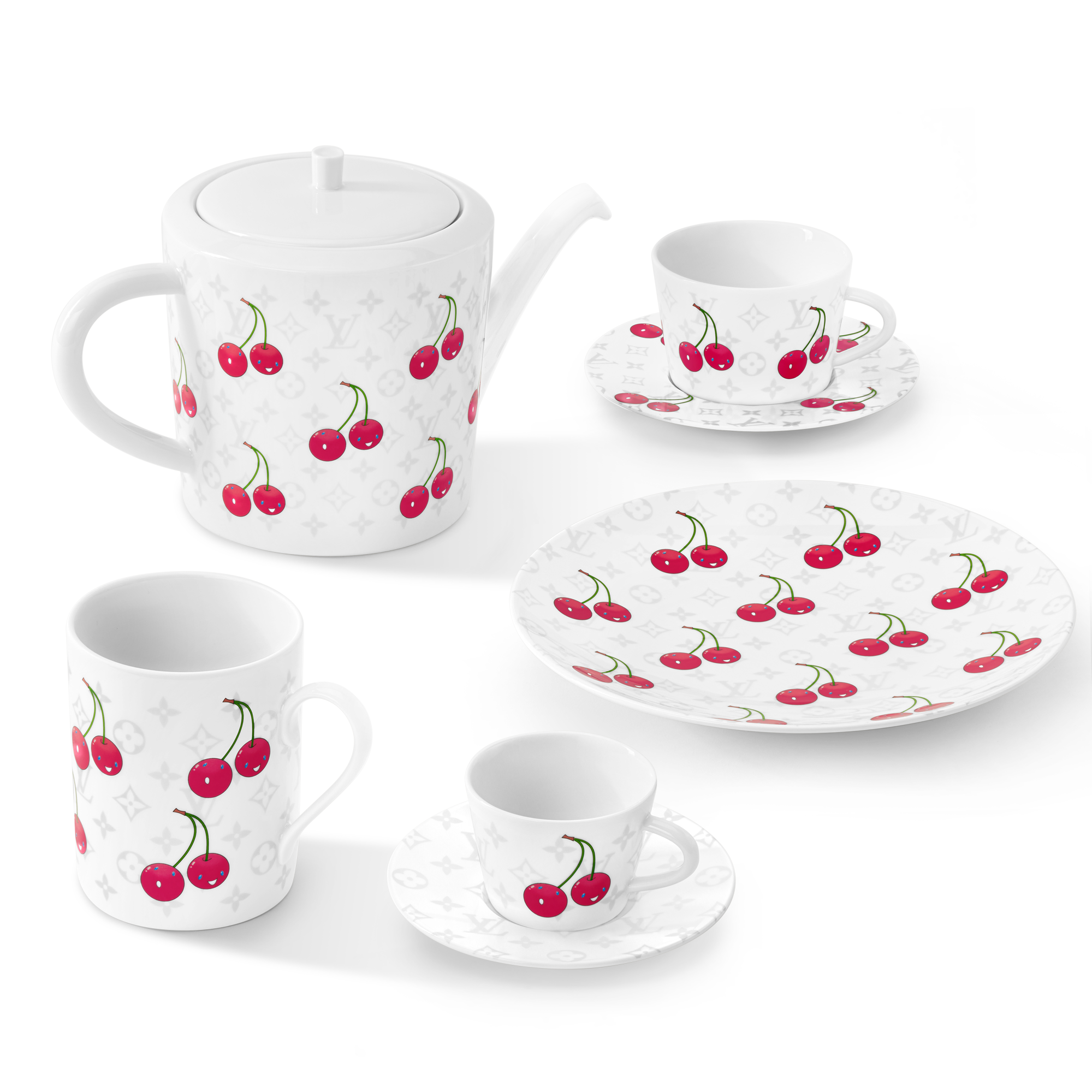 LV x TM Set mit 2 Kaffeetassen und Untertassen Monogram Cerises Trunks, Reisen und Wohnen Wohnen und Art of Dining Art of Dining | LOUIS VUITTON (Zoom)