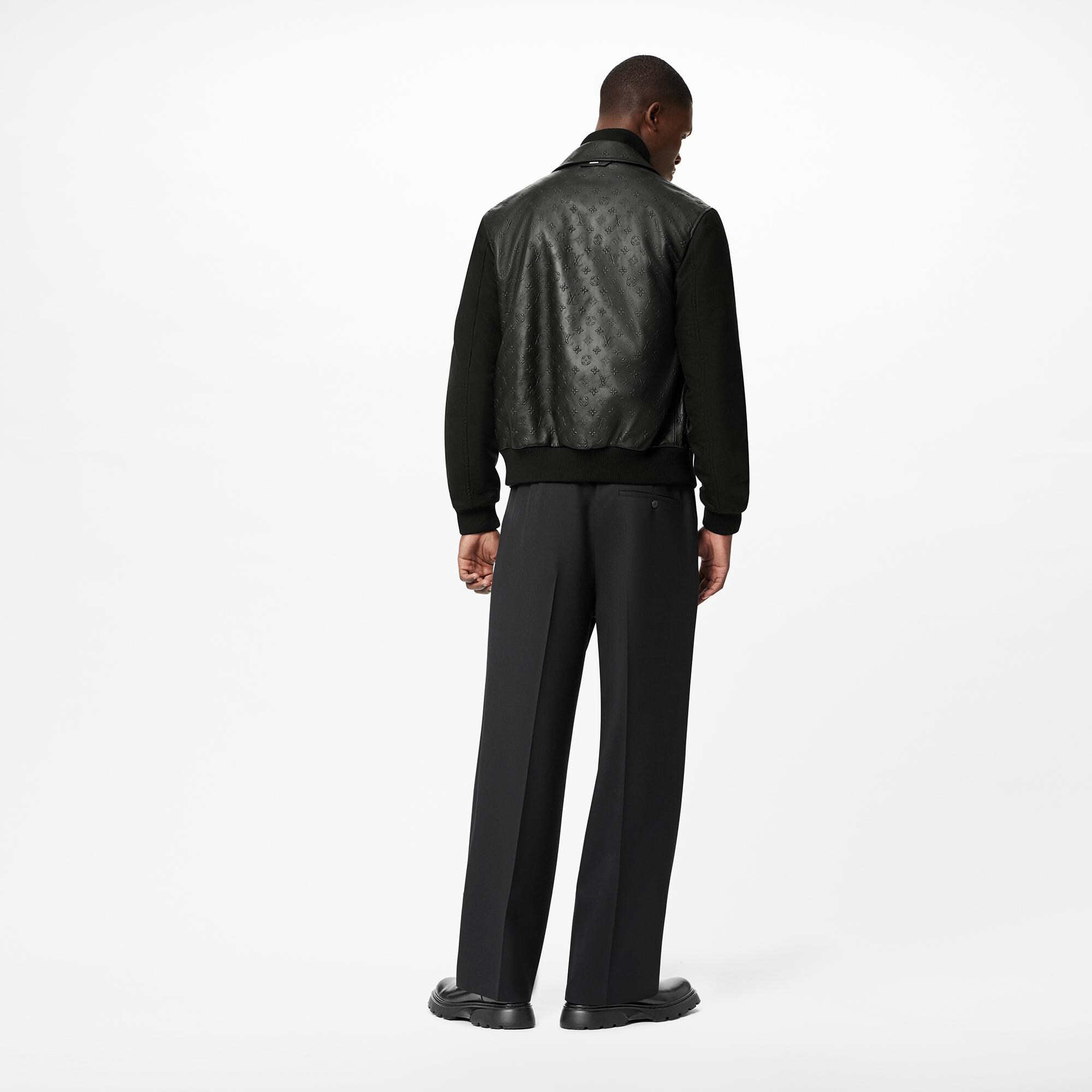 LVSE Blouson aus Leder und Wolle mit geprägtem Monogram - Ready to 