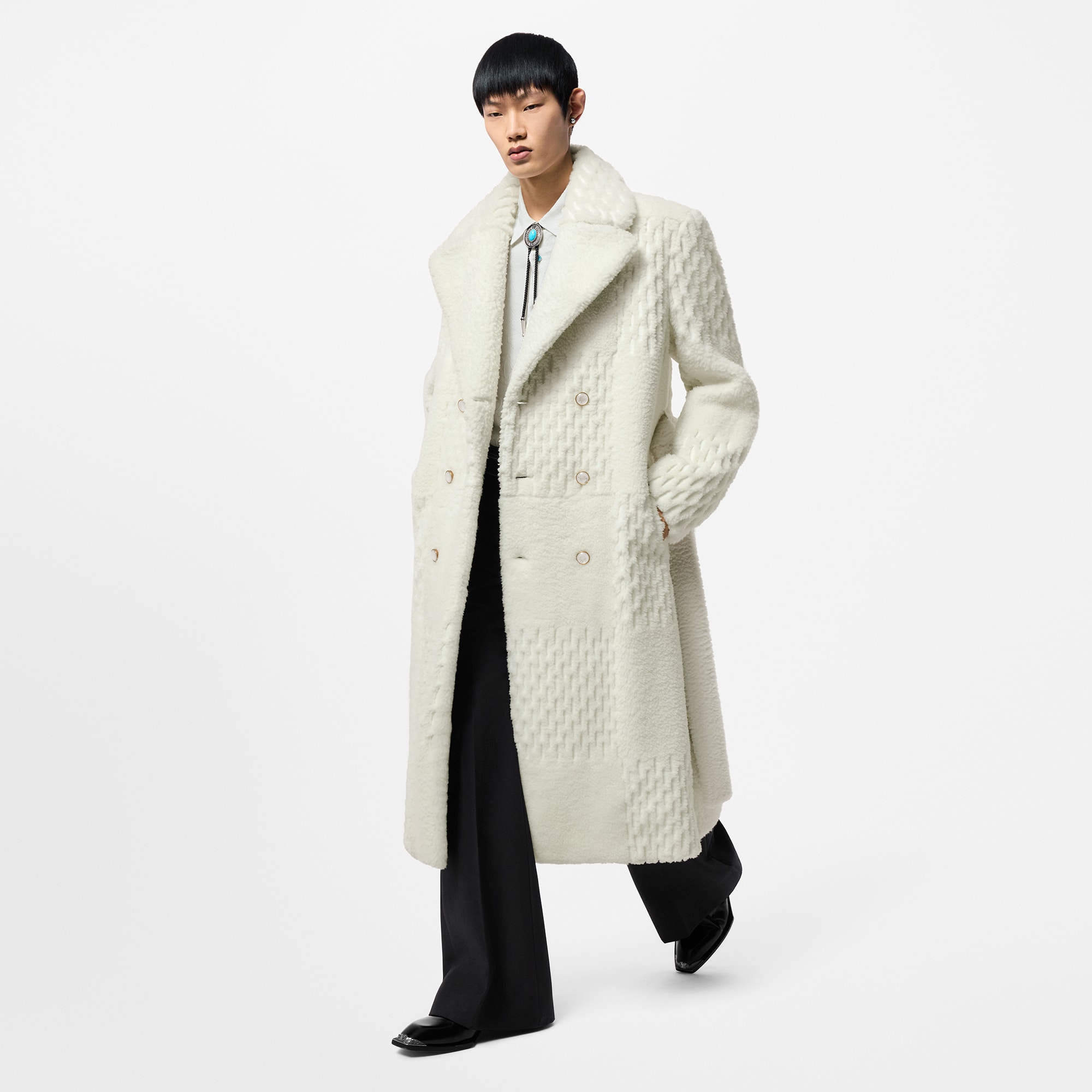 Mantel aus Lammfell mit Gürtel - auf Bestellung erhältlich  Herren Ready to Wear Jacken und Mäntel | LOUIS VUITTON (Zoom)