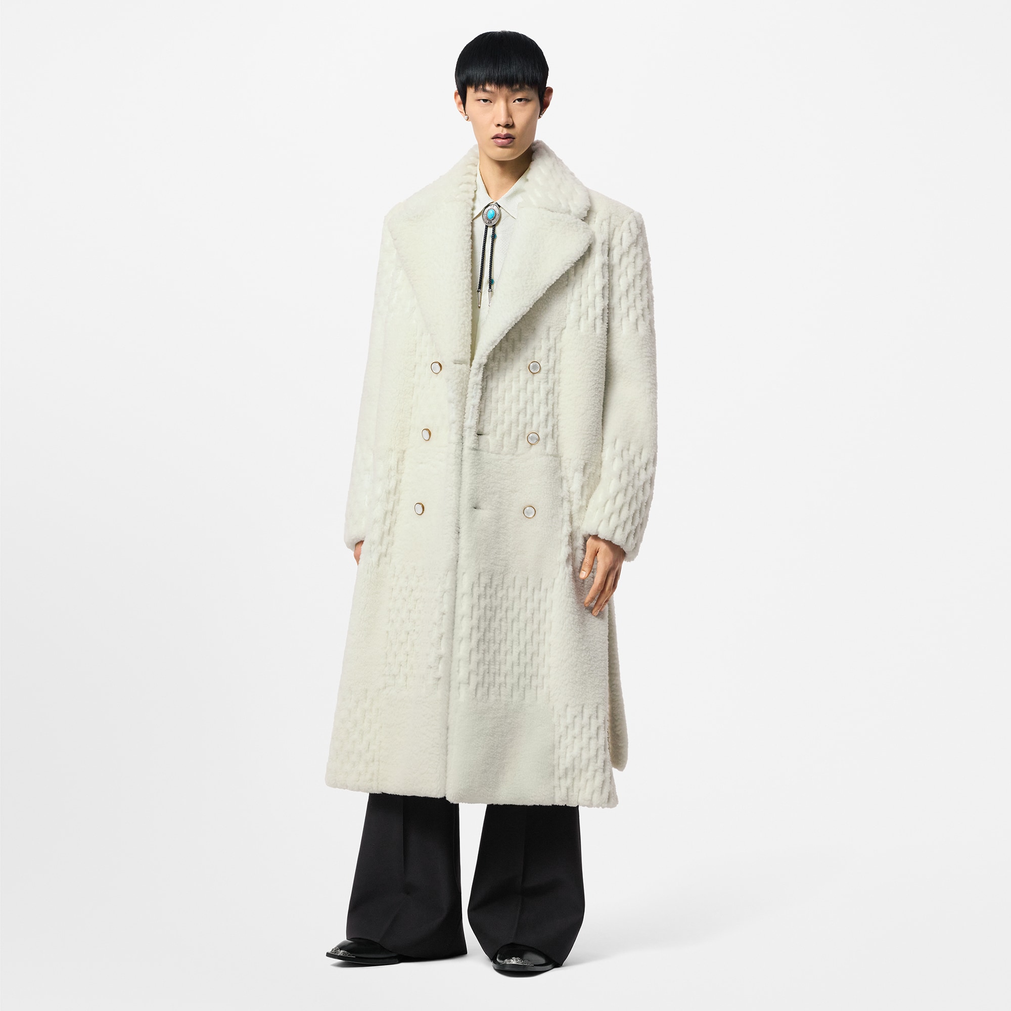 Mantel aus Lammfell mit Gürtel - auf Bestellung erhältlich  Herren Ready to Wear Jacken und Mäntel | LOUIS VUITTON (Zoom)