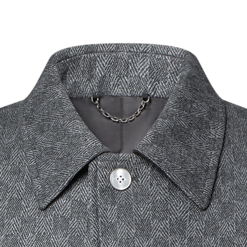 Mantel aus Wolle mit Damier-Motiv Herren Ready to Wear Vollständige Ready to Wear | LOUIS VUITTON (Zoom)