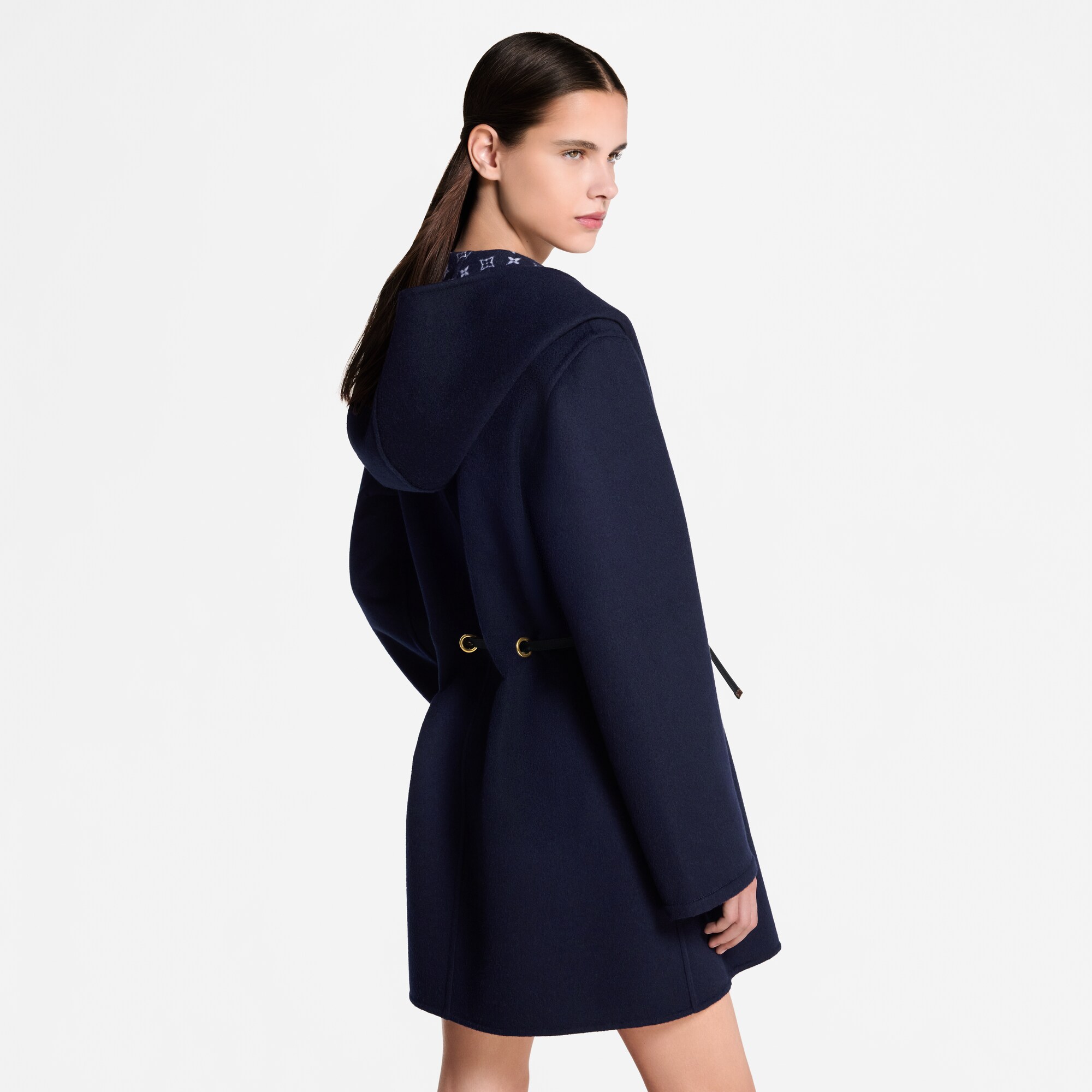 Mantel mit Kapuze, Wickel-Design und Zugband  Damen Ready to Wear Mäntel und Jacken | LOUIS VUITTON (Zoom)