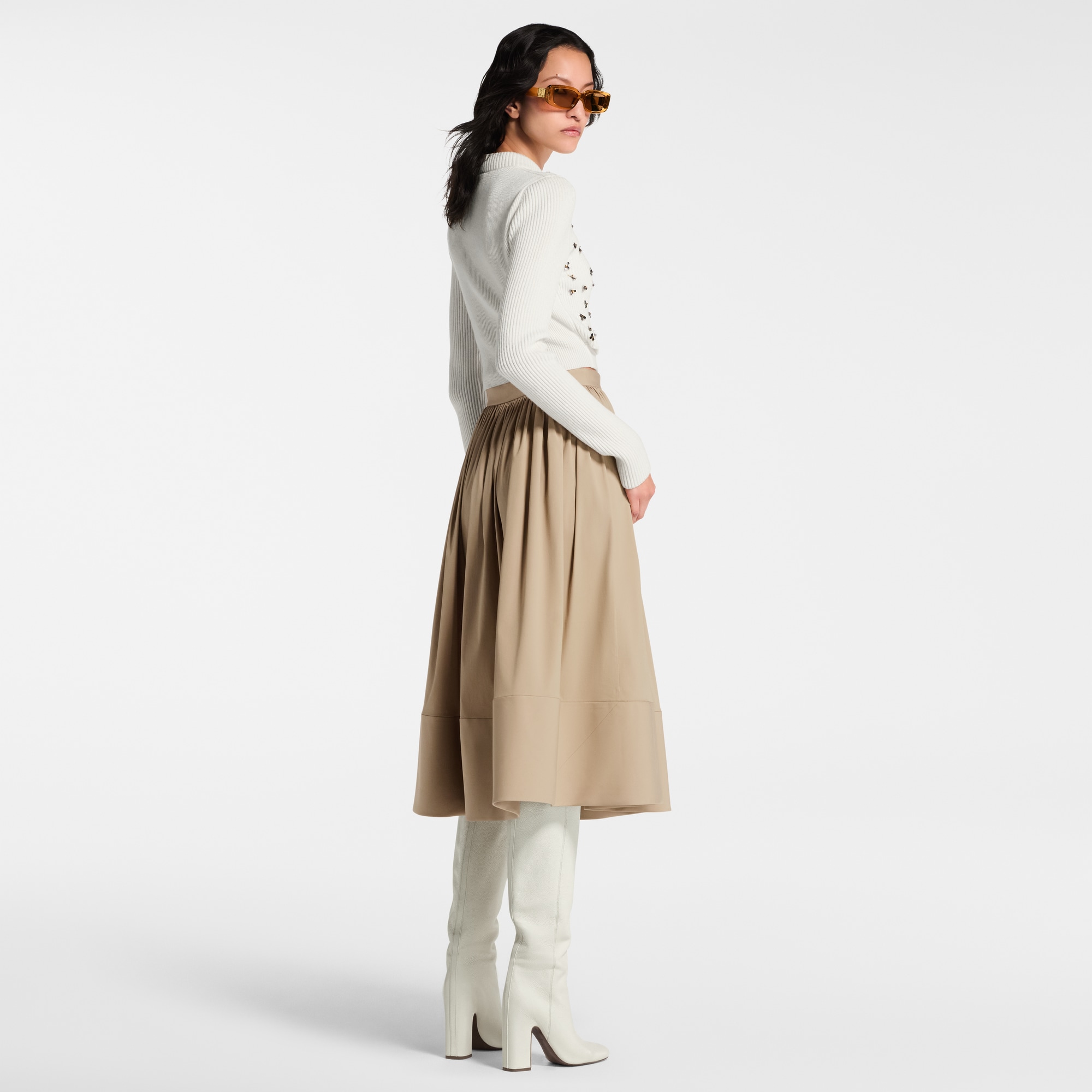 Midirock mit Saum im XL-Format  Damen Ready to Wear Röcke und Shorts | LOUIS VUITTON (Zoom)