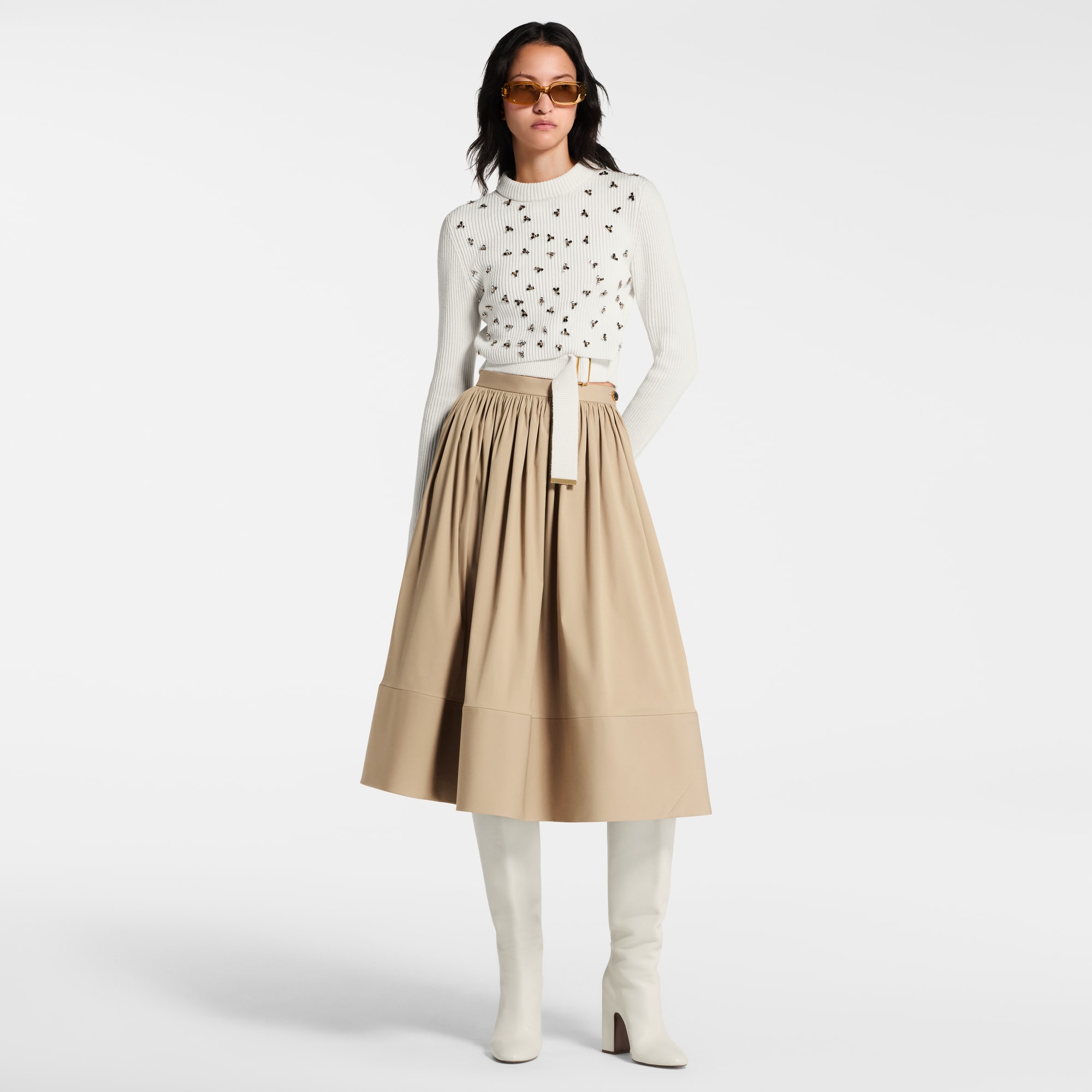 Midirock mit Saum im XL-Format  Damen Ready to Wear Röcke und Shorts | LOUIS VUITTON (Zoom)