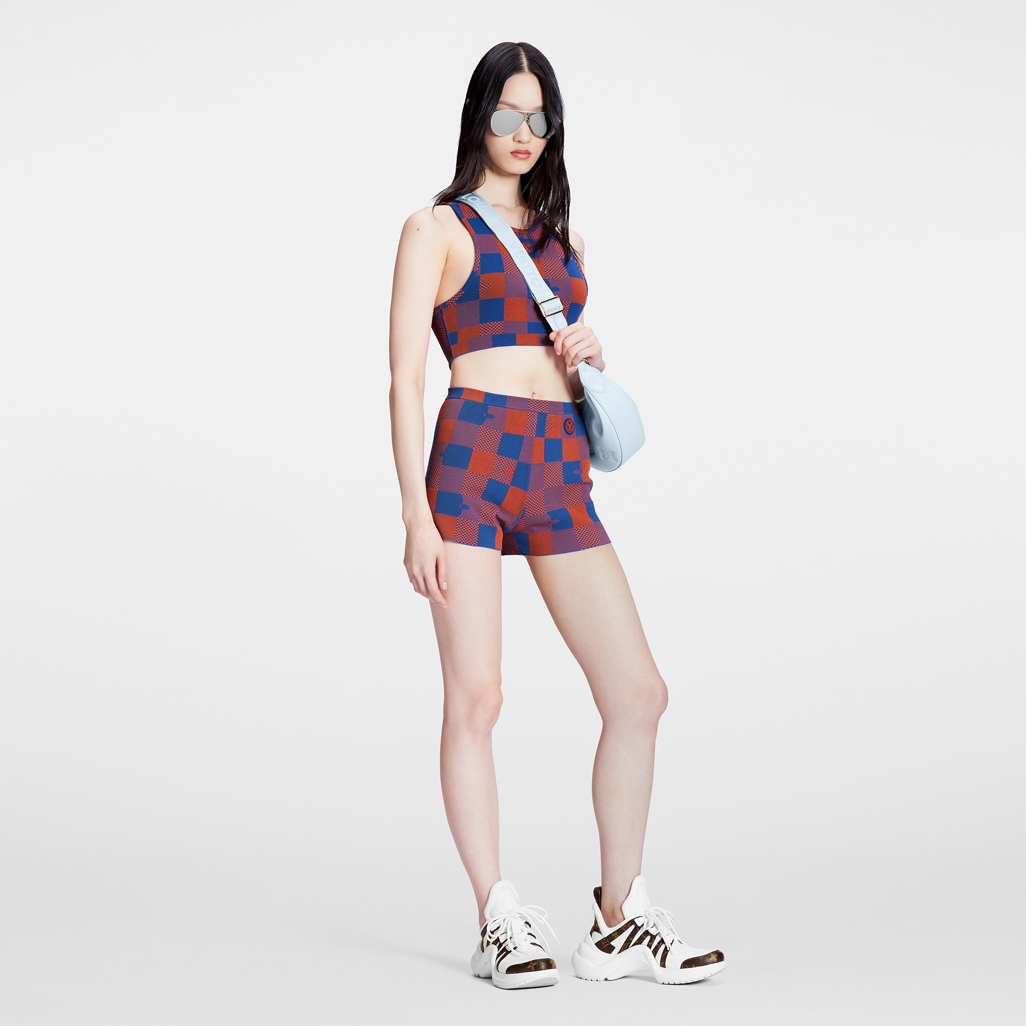 Mini-Shorts aus Strick mit Pop Monogram Damier-Motiv  Herren Discontinued Product Obs 7 | LOUIS VUITTON (Zoom)