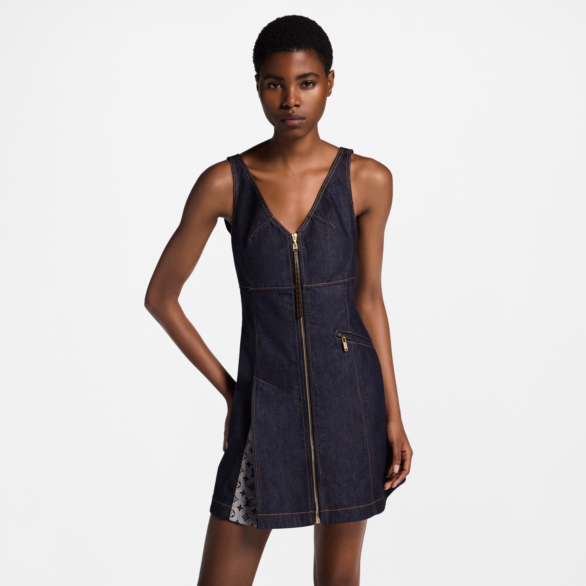 Minikleid aus Denim  Damen Ready to Wear Kleider | LOUIS VUITTON (Zoom)
