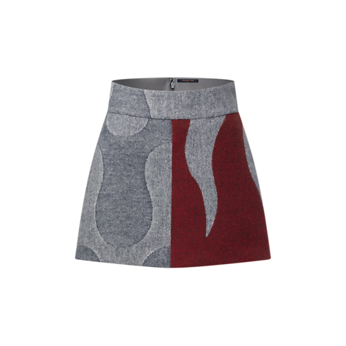 Minirock aus Jacquard mit Flammen-Motiv Damen Ready to Wear Röcke und Shorts | LOUIS VUITTON (Zoom)