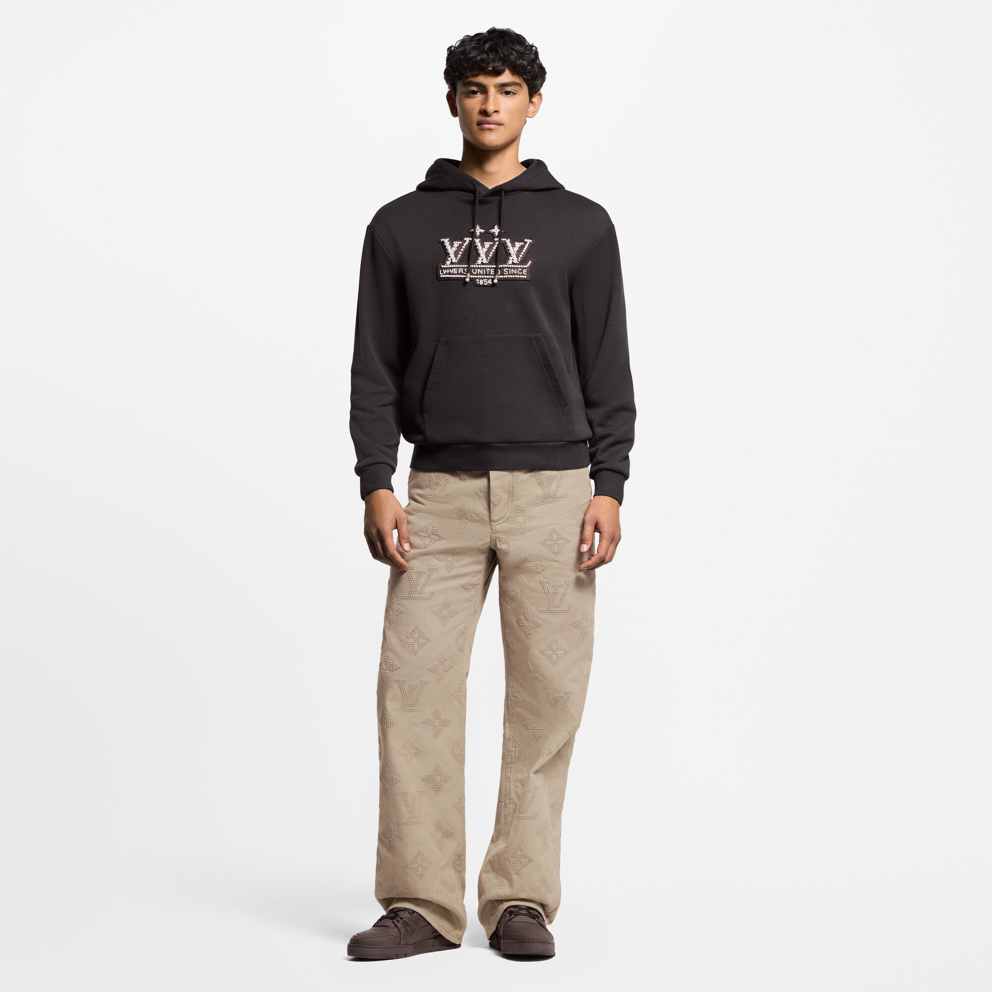 Mit Perlen verzierter Hoodie  Herren Ready to Wear Vollständige Ready to Wear | LOUIS VUITTON (Zoom)
