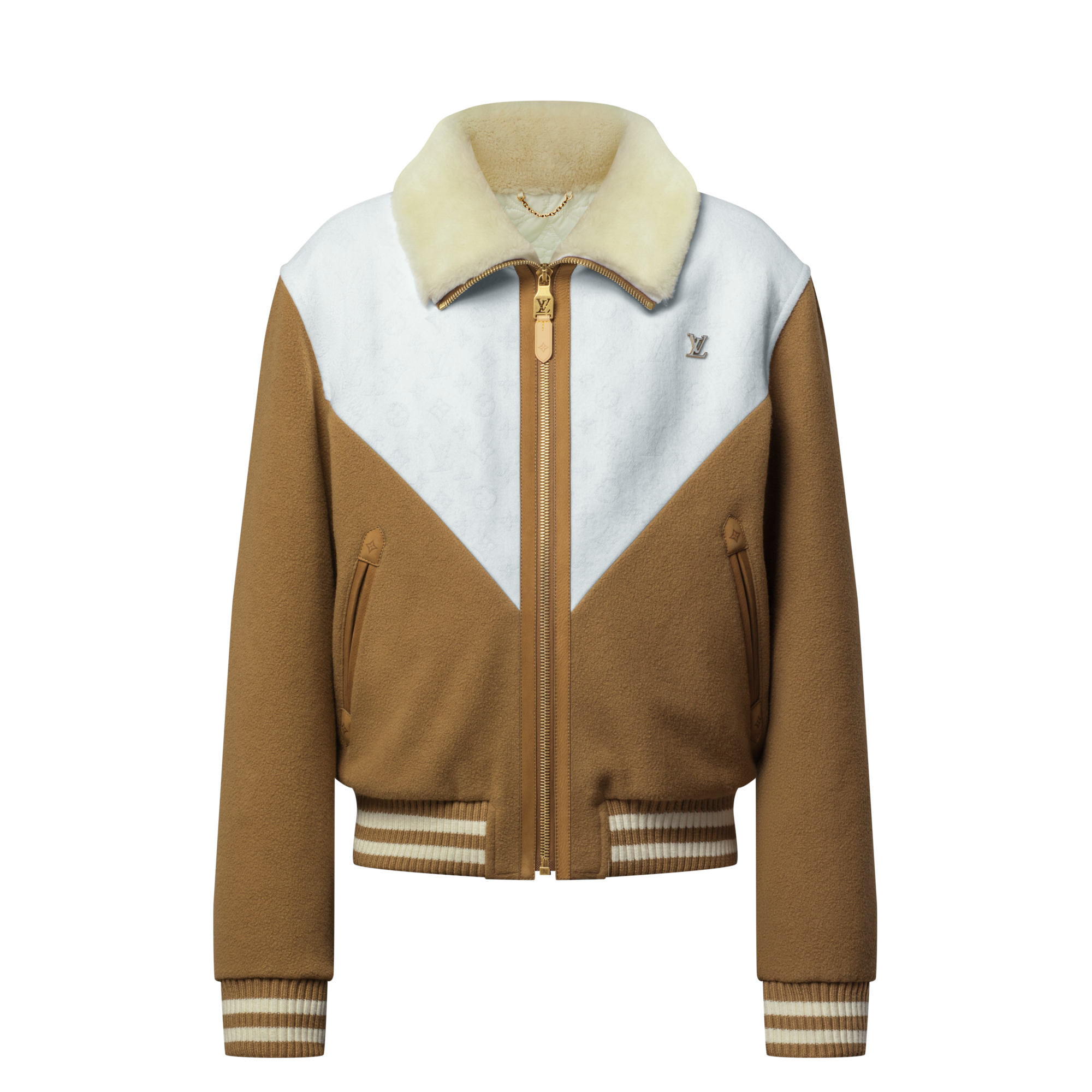 Monogram Blouson mit Kragen aus Lammfell  Herren Ready to Wear Jacken und Mäntel | LOUIS VUITTON (Zoom)